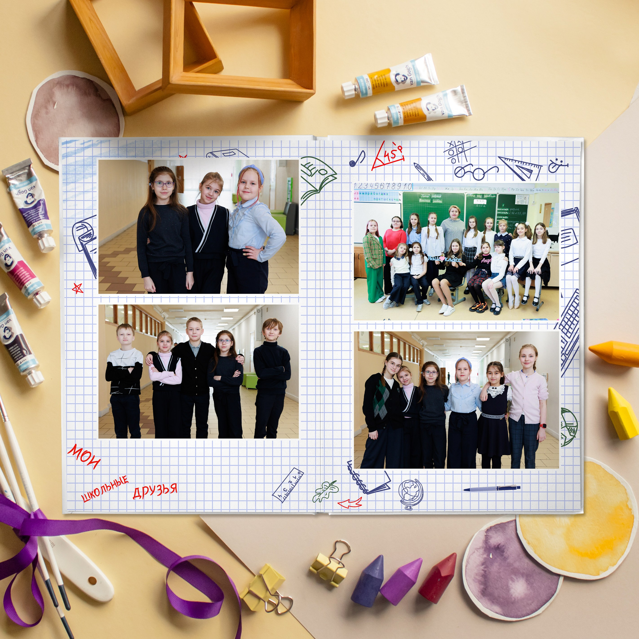 Премиум 5 разворотов. Выпускные альбомы для детского сада и школы в Москве