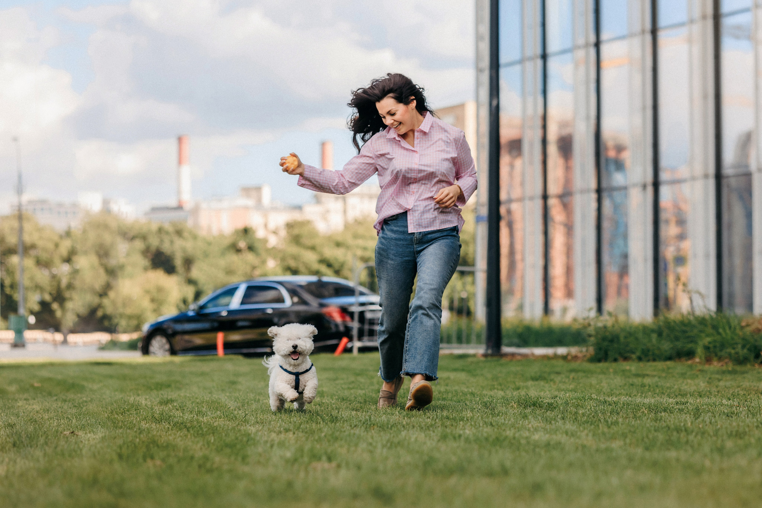 Марина, Данил и Бруно. Фотограф-анималист Елена Радченко, Москва