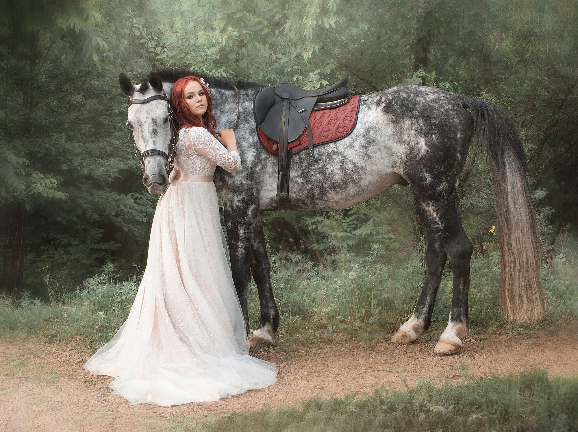 Девушка с лошадью, Летняя фотосессия в Хабаровске.