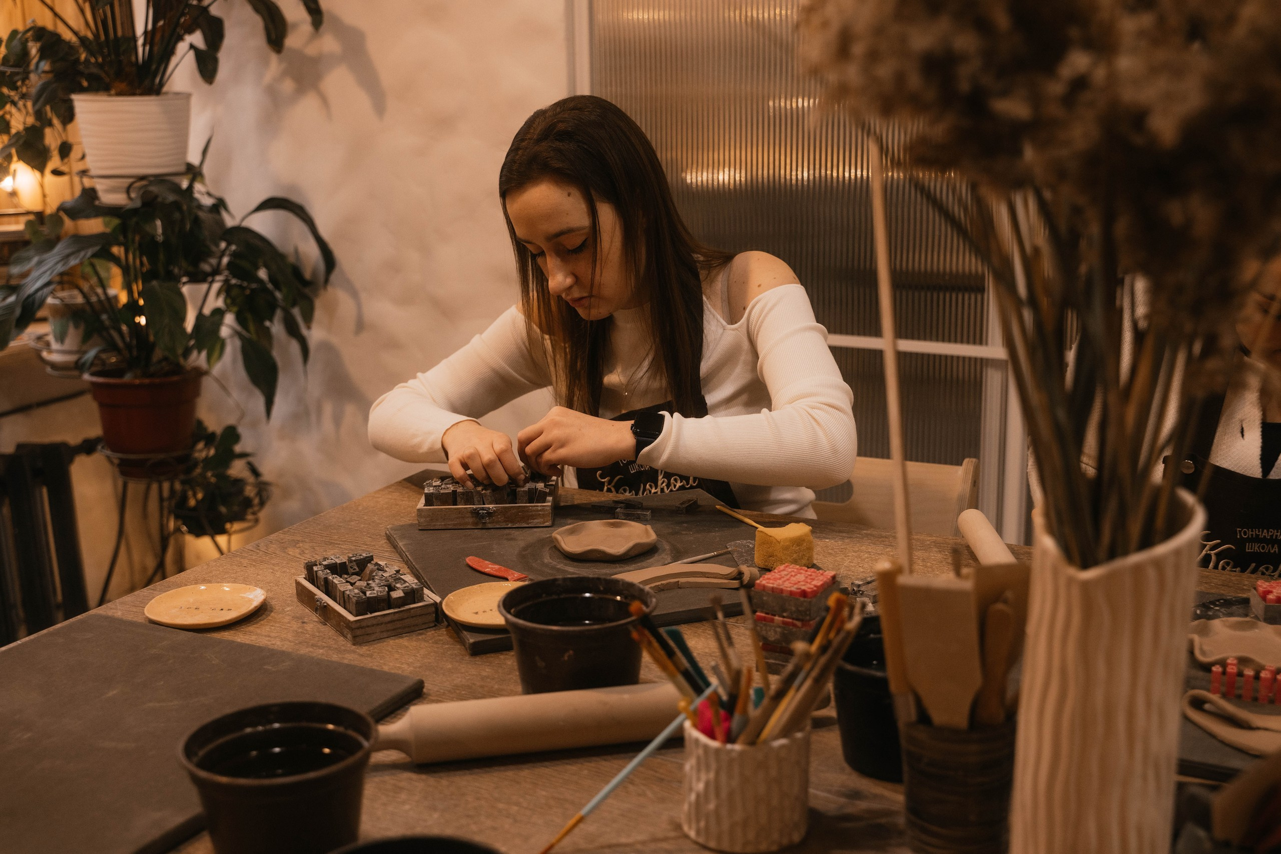 День рождения в гончарной мастерской. Свадебный, семейный фотограф в Рязани Лена Брант