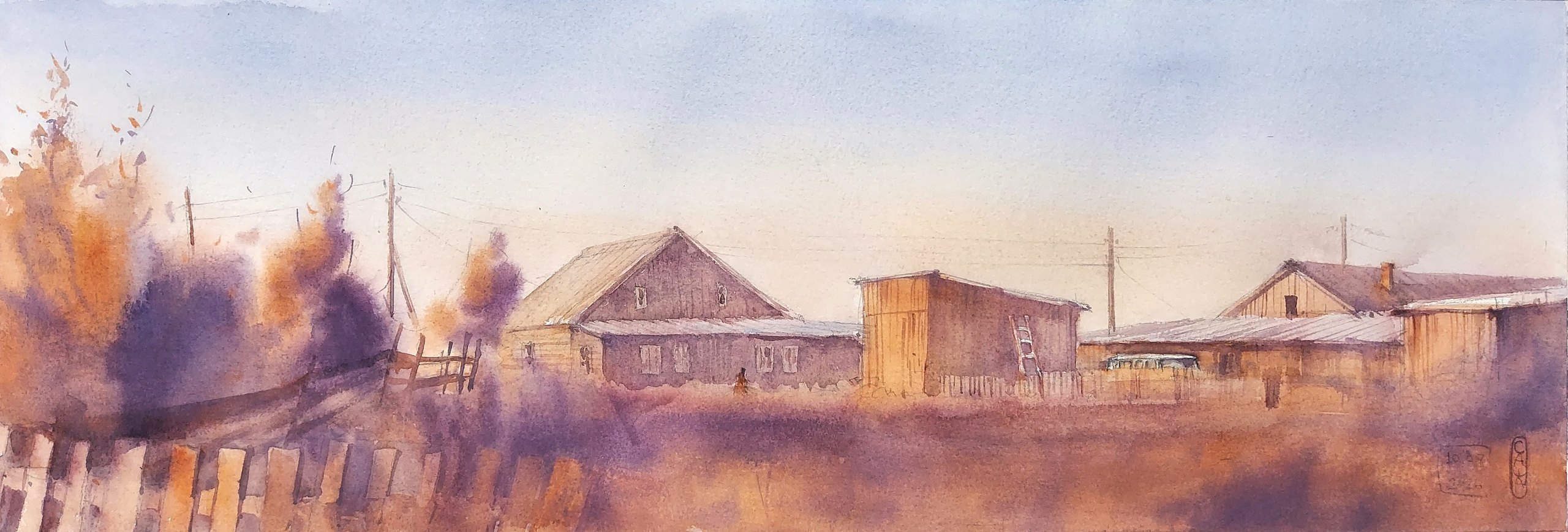 Suburbs. Alexander Manaenkov | Watercolor Artist from Siberia