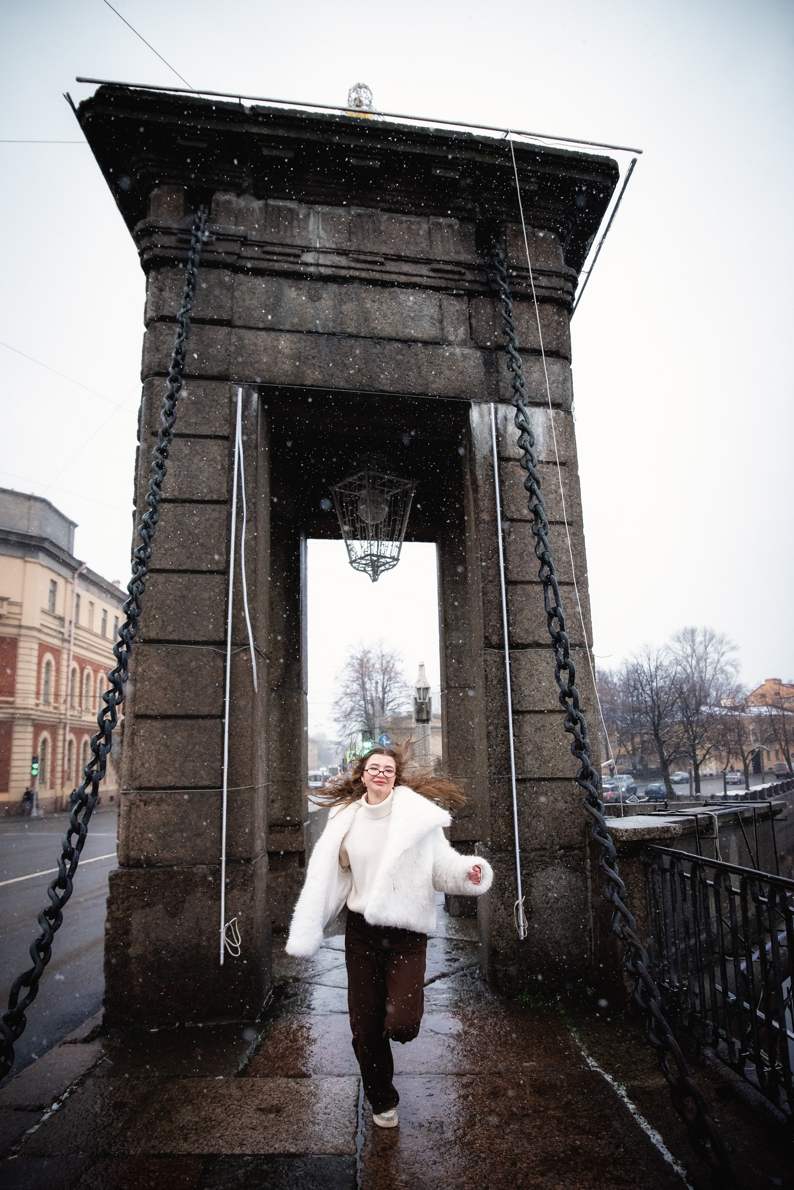 Фотосессия на мосту мосты Питера Петербург 