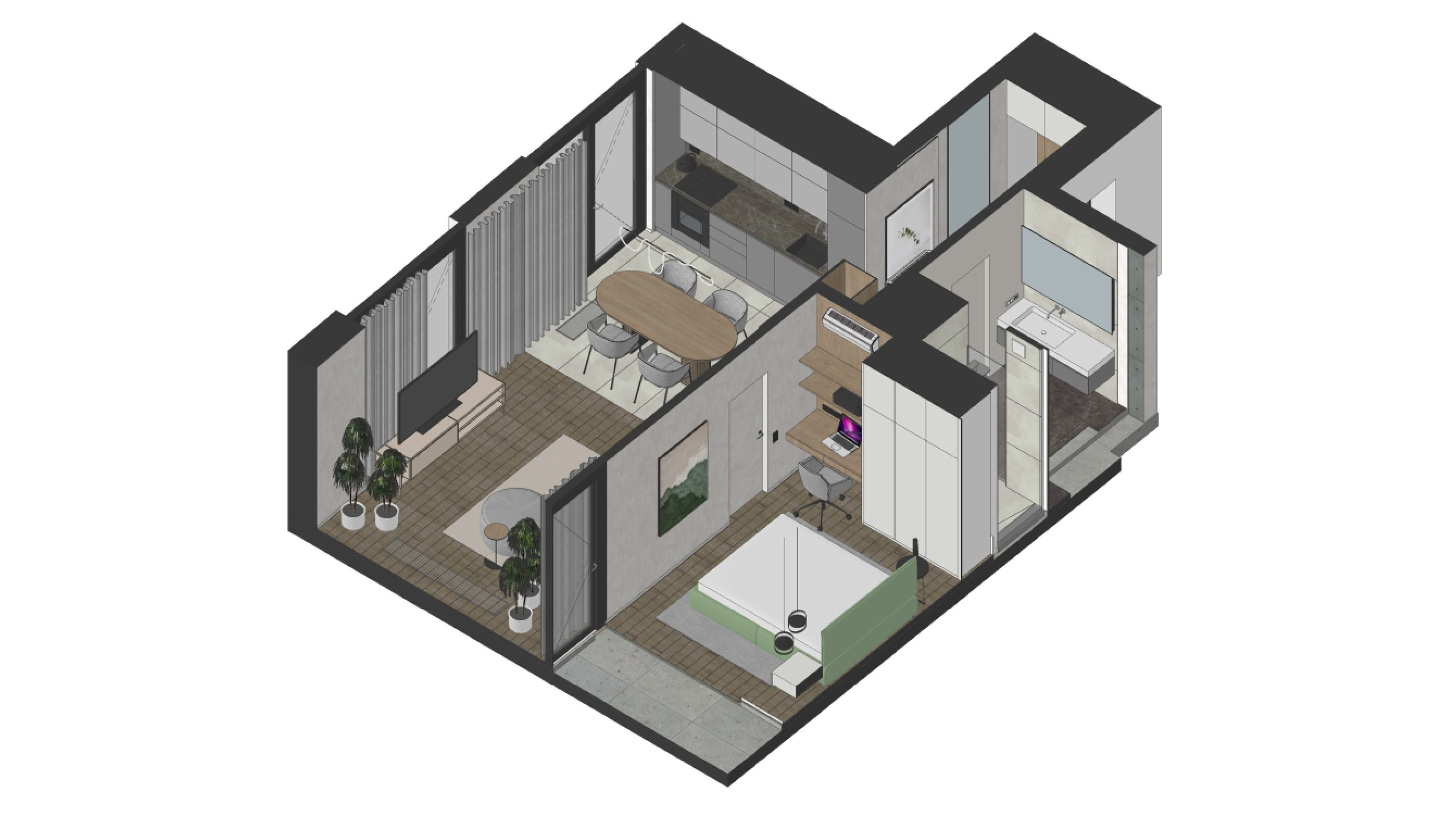 Дизайн-проект. MIRRO STUDIO Дизайн интерьера и реализация под ключ Варшава