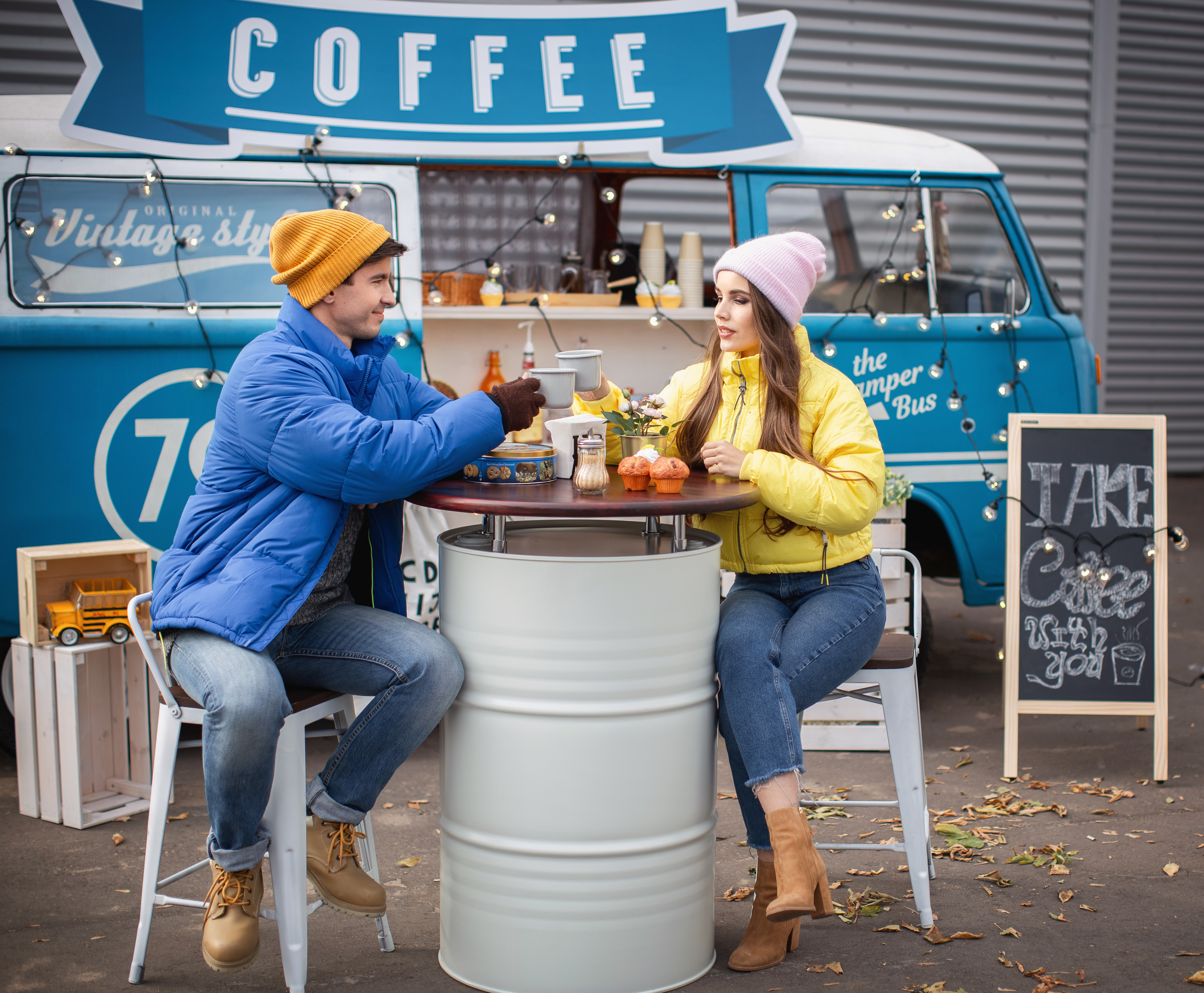 Love Story у фургончика. Женский и семейный фотограф в Москве Анна Боярченкова
