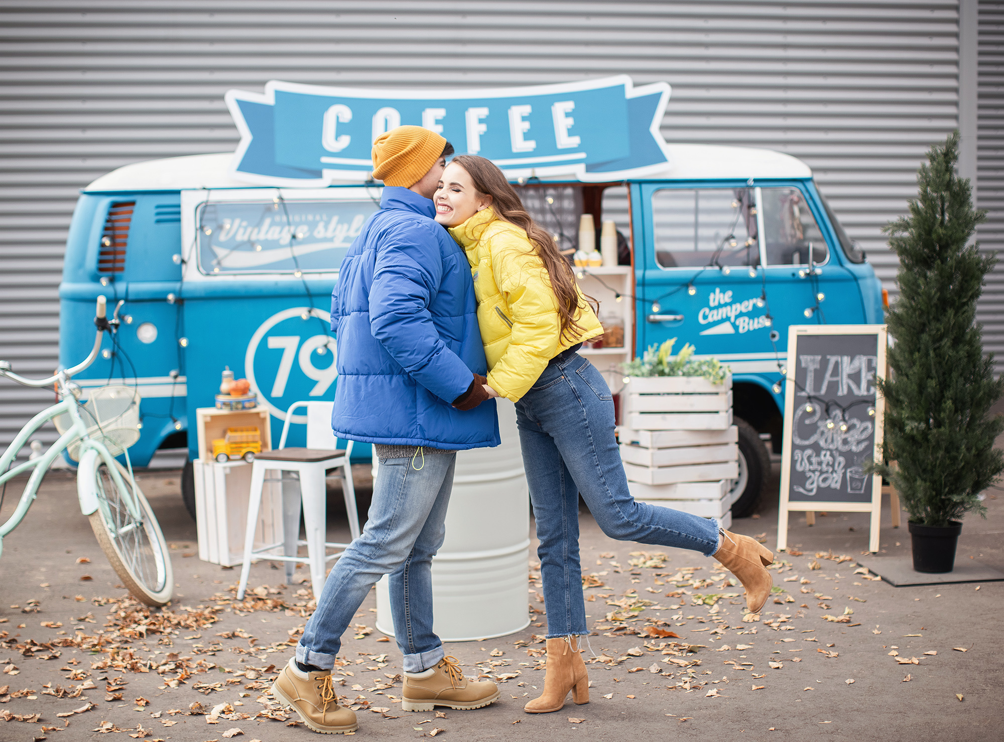 Love Story у фургончика. Женский и семейный фотограф в Москве Анна Боярченкова