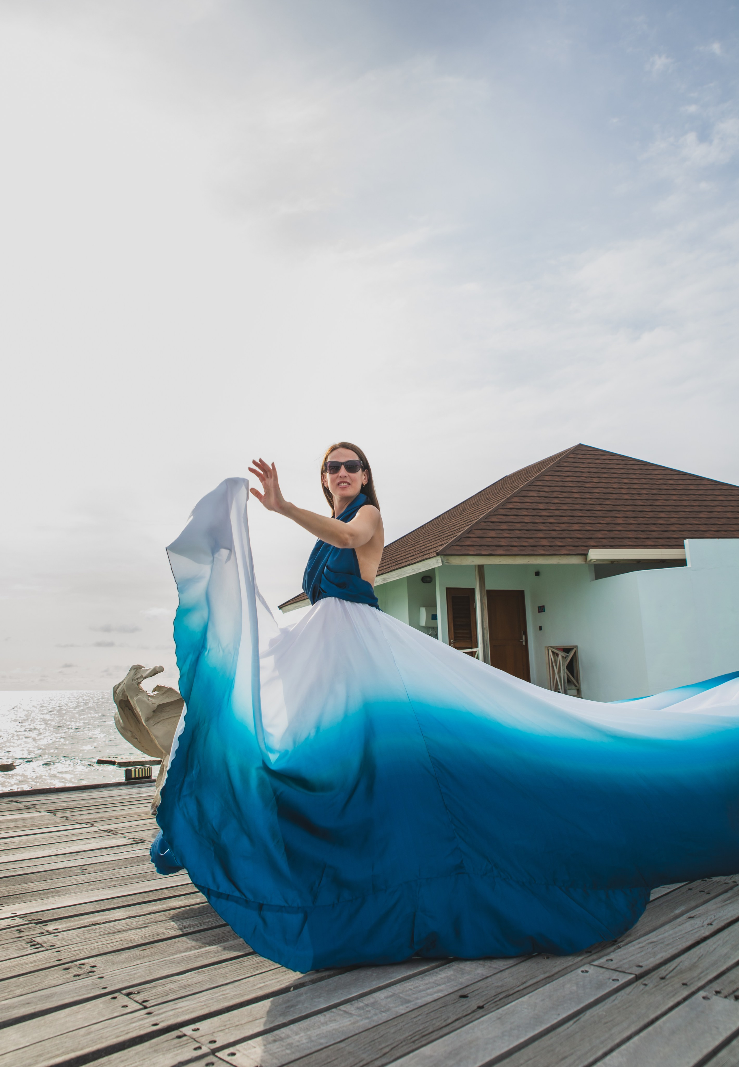 Летящие платья. Photographer in Maldives