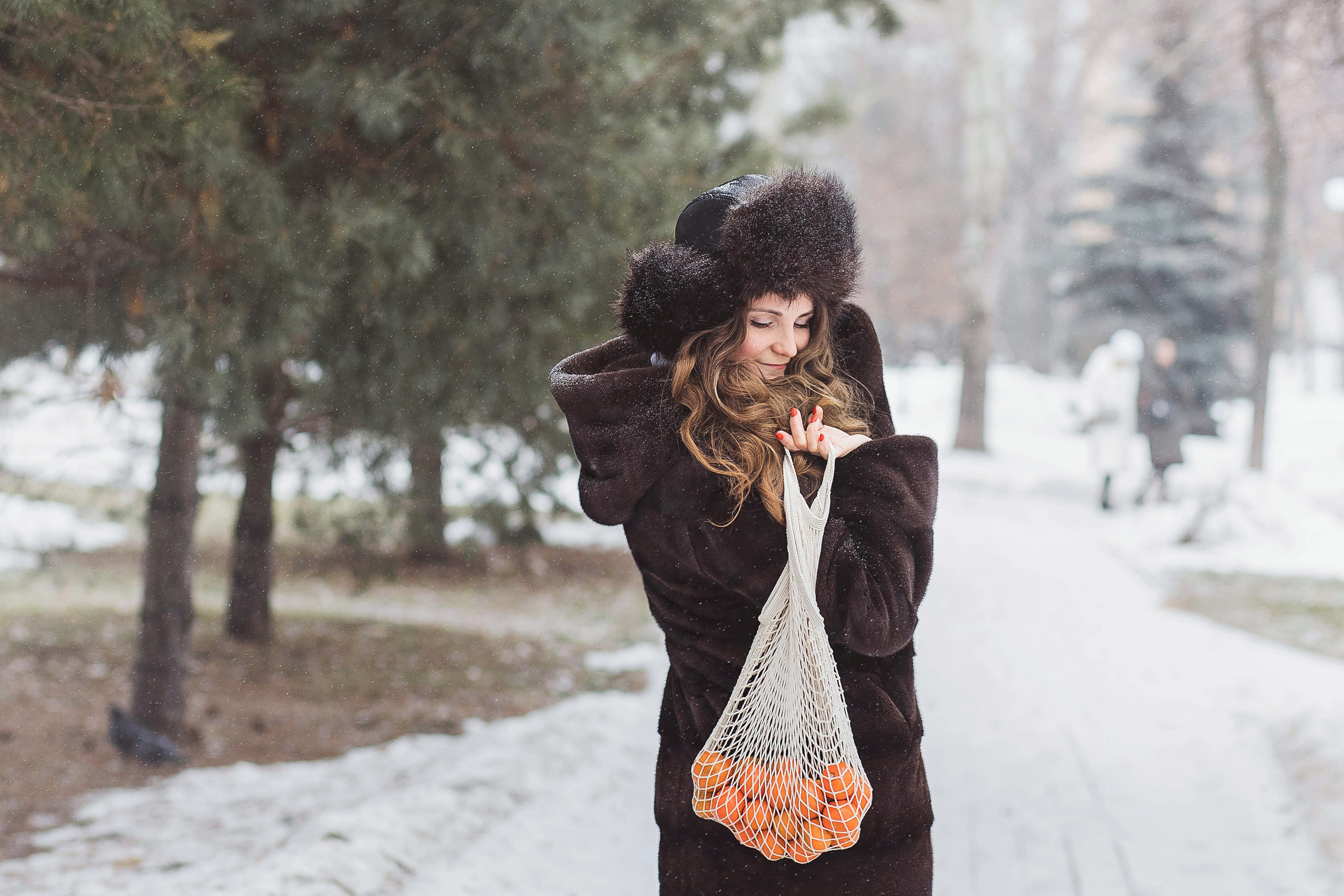 Зимняя фотосессия для девушек в стиле СССР. Фотограф в Москве и Люберцах Анна Ушакова