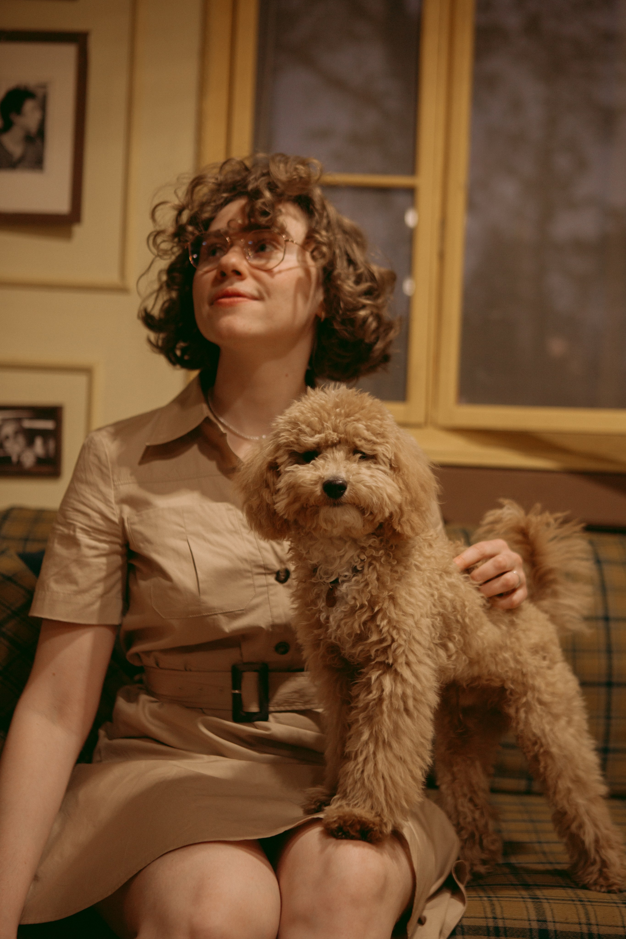A cinematic daydream in the spirit of Wes Anderson’s style. Portrait, family and pet photographer in Cyprus, Ksenia Bourdelle