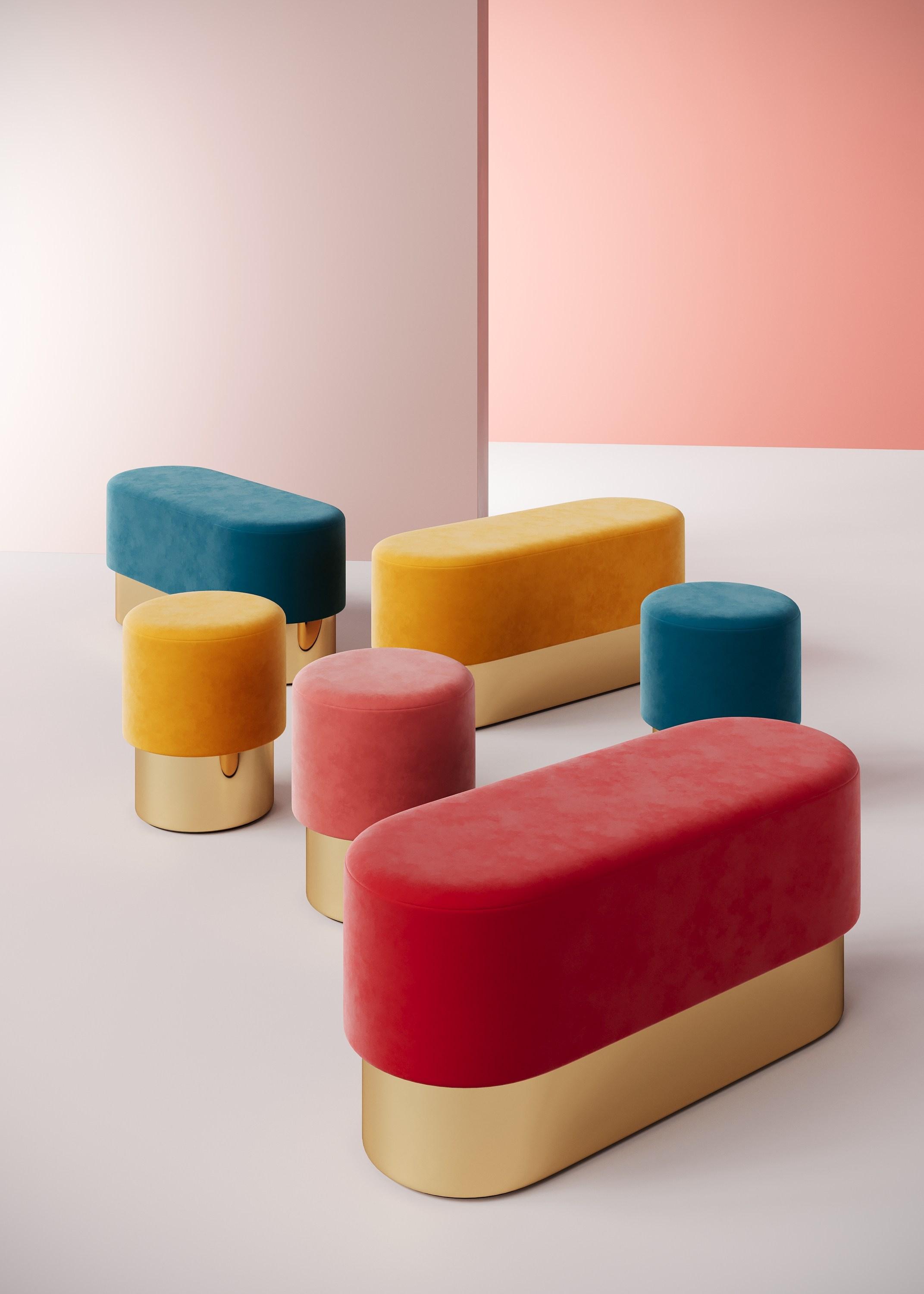 Пуфы VEEVO | 3D-визуализация и моделирование. 3D-Визуализатор Алёна Сулохина