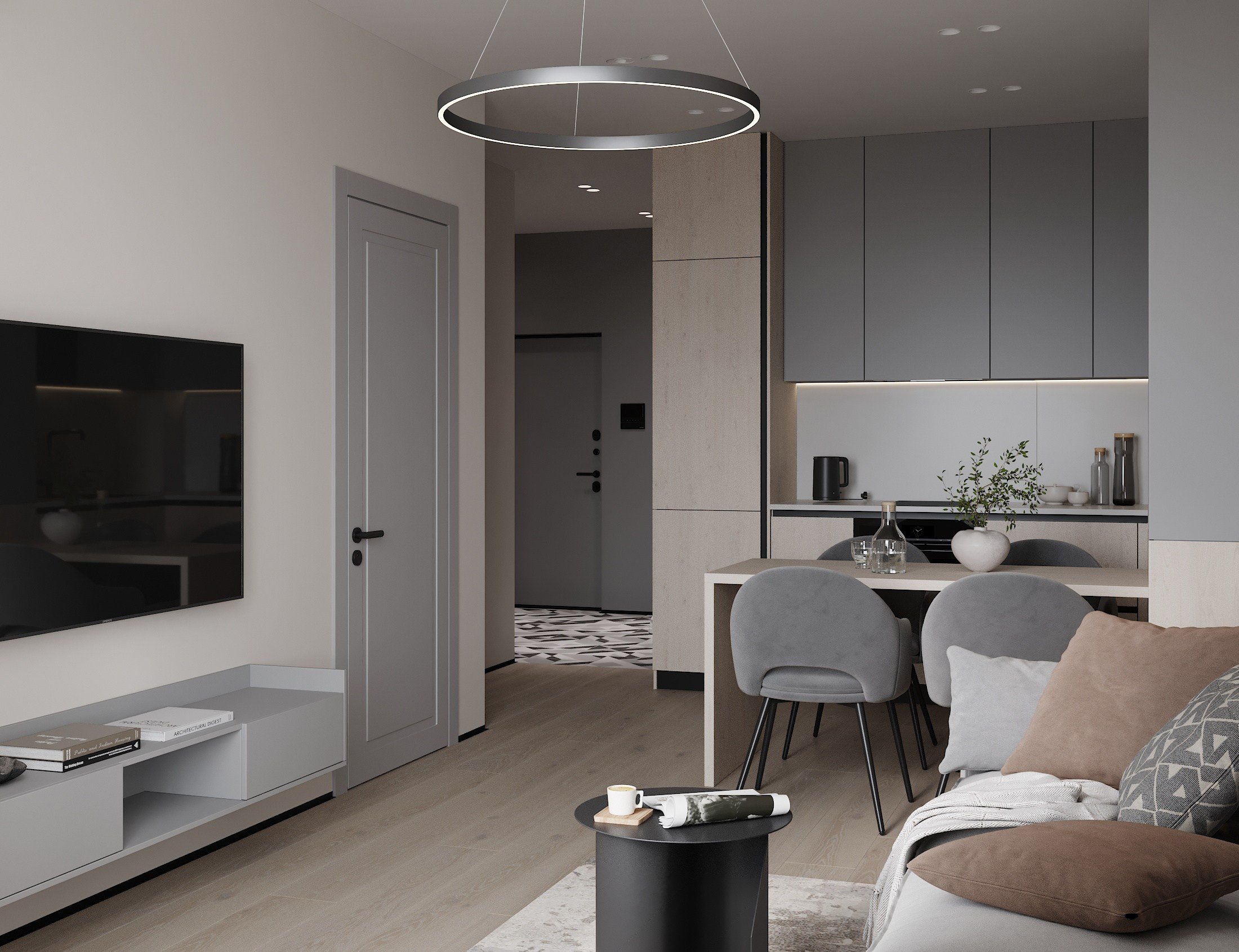 ЖК Еловый 54.7 кв.м. Дизайнер интерьера и 3D визуализатор Ванчугова Ольга