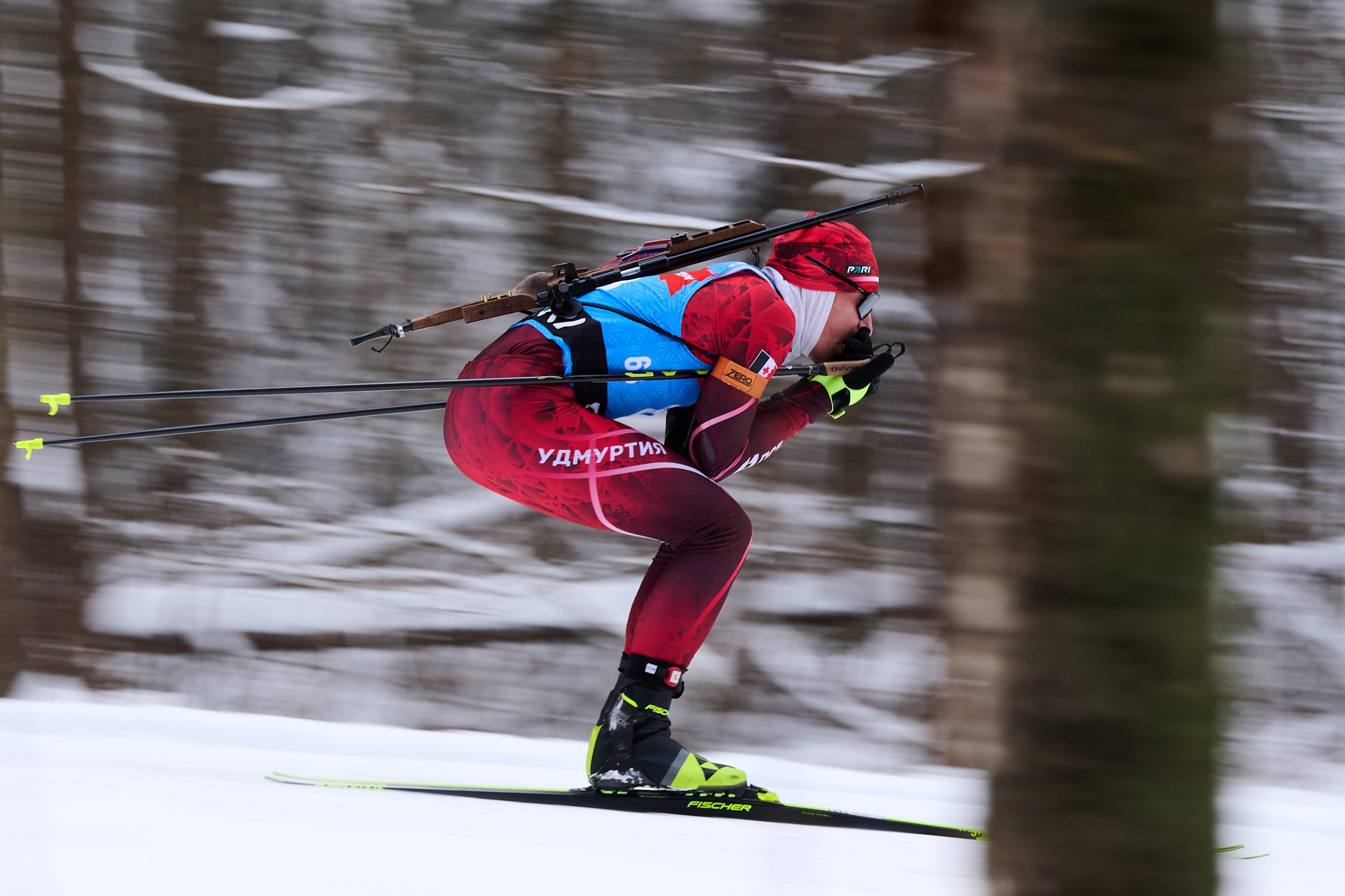 Биатлон. Чемпионат России — 2024/2025, 3-й этап, Ижевск. Спринт. Мужчины. Спортивный репортажный фотограф в Ижевске Сергей Мерзляков