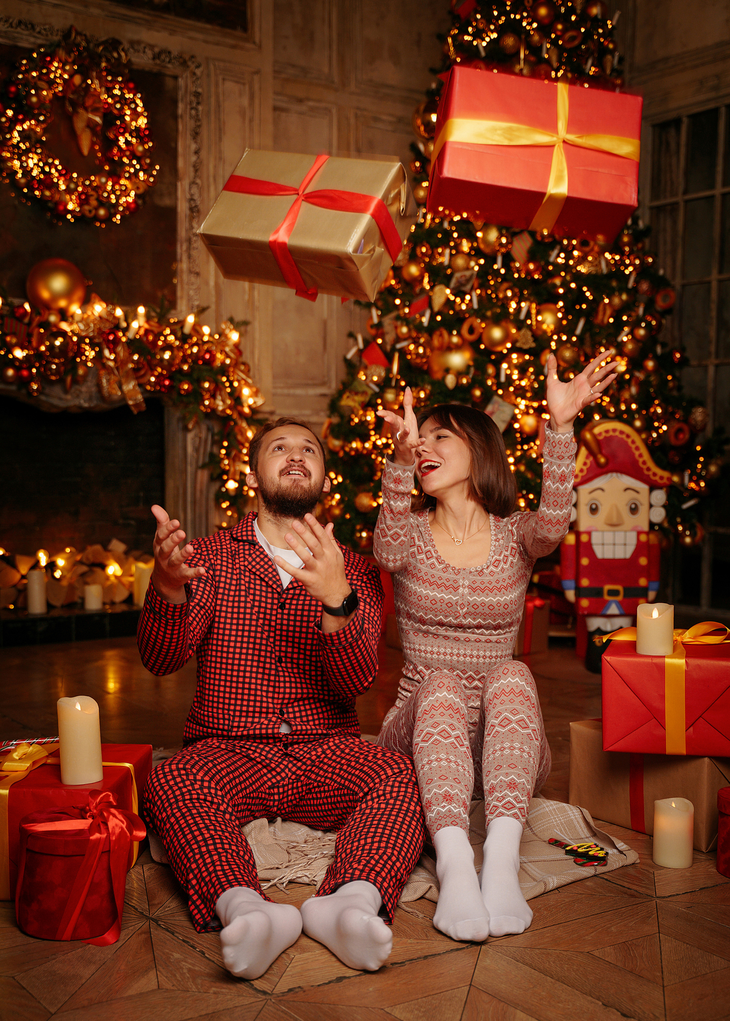 Дан и Даша в новогодней студии. Свадебный фотограф