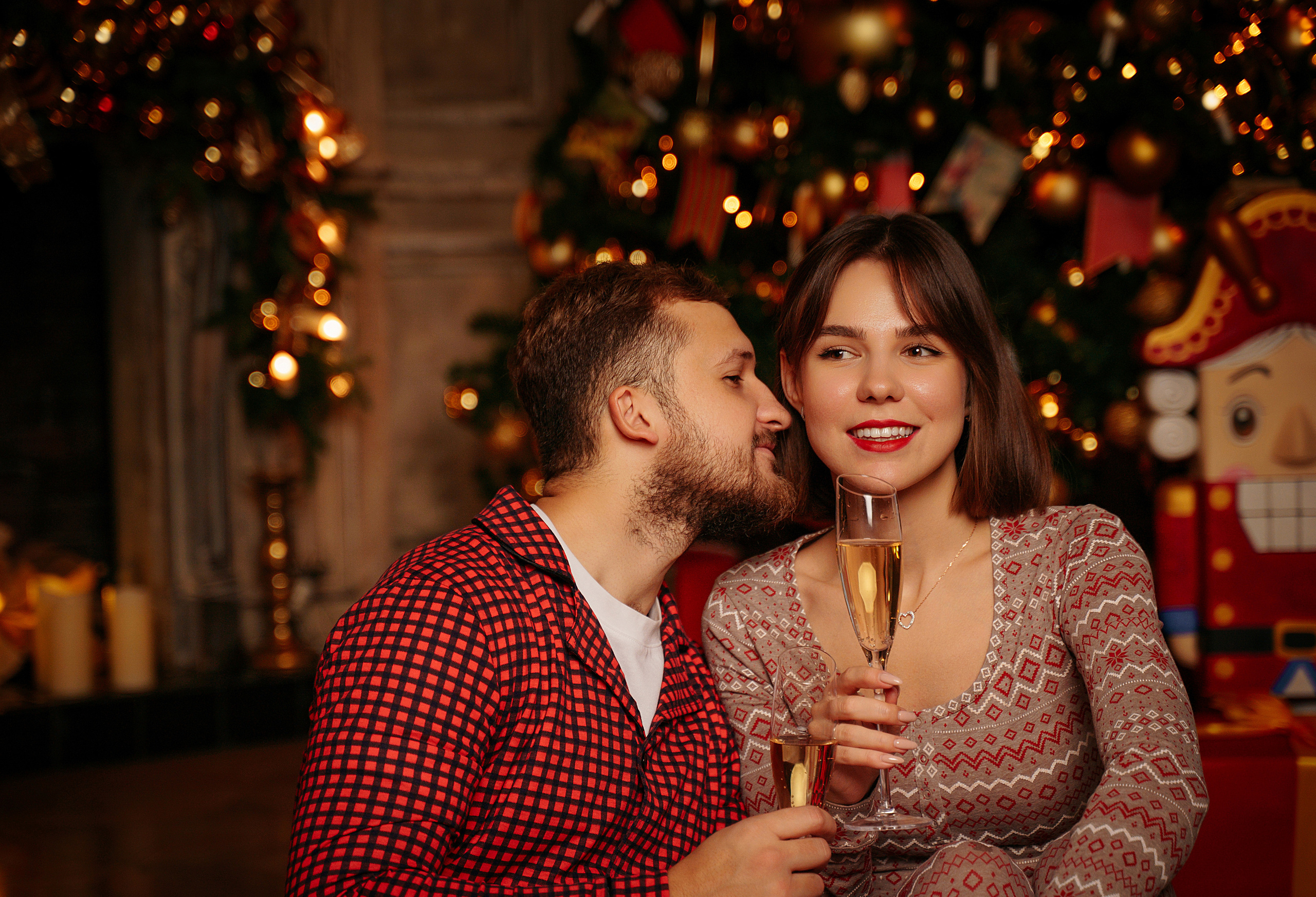 Дан и Даша в новогодней студии. Свадебный фотограф