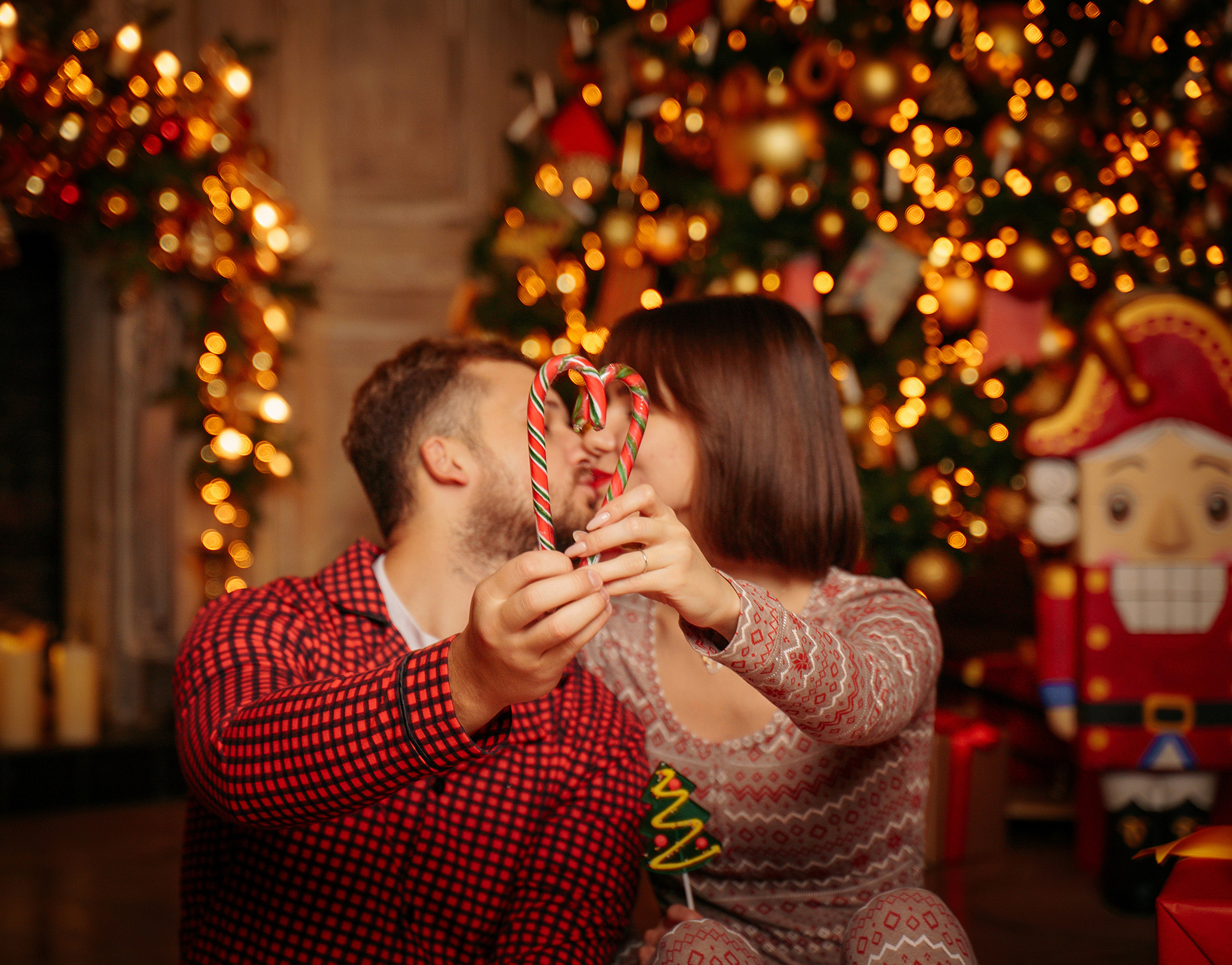 Дан и Даша в новогодней студии. Свадебный фотограф
