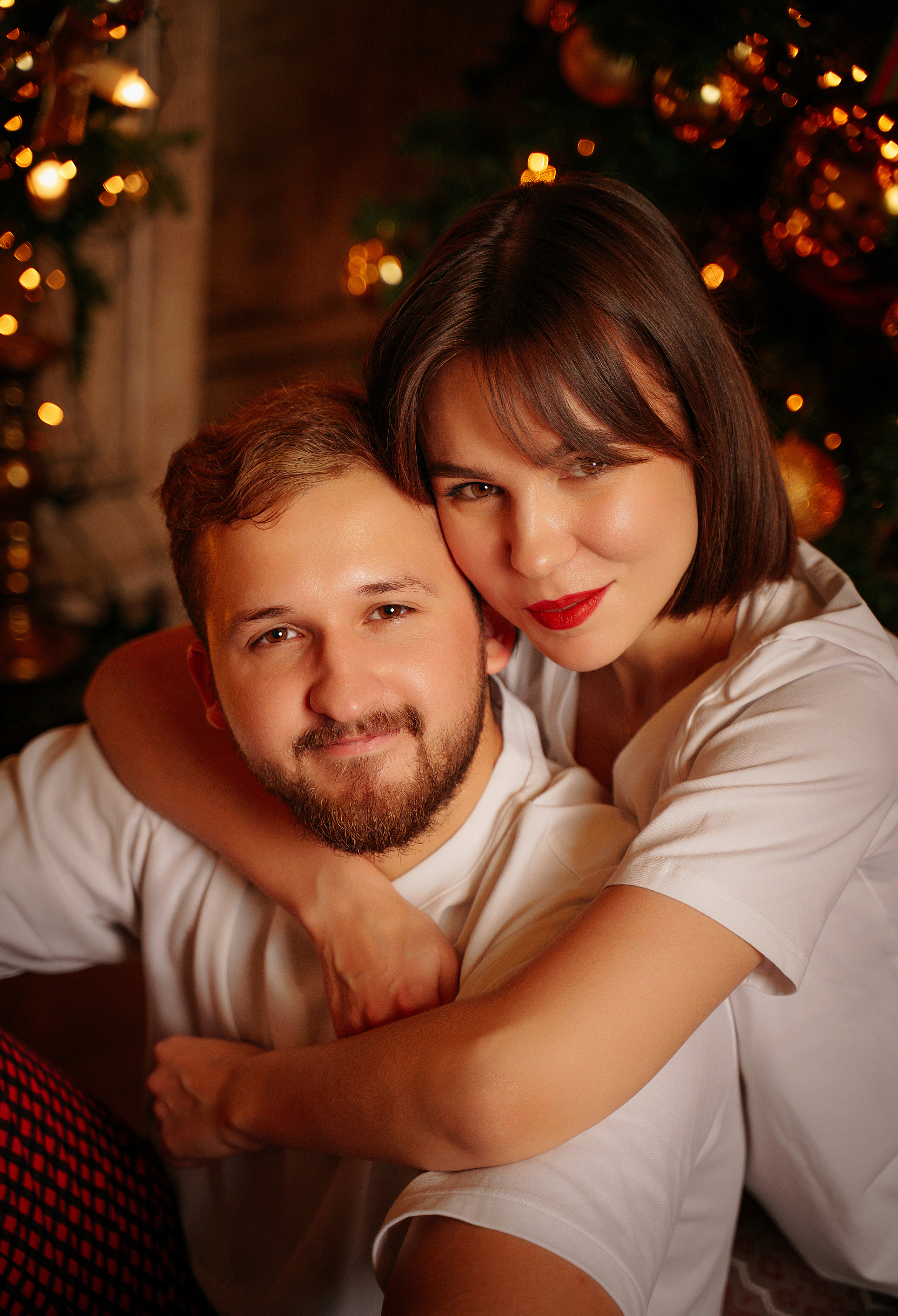 Дан и Даша в новогодней студии. Свадебный фотограф