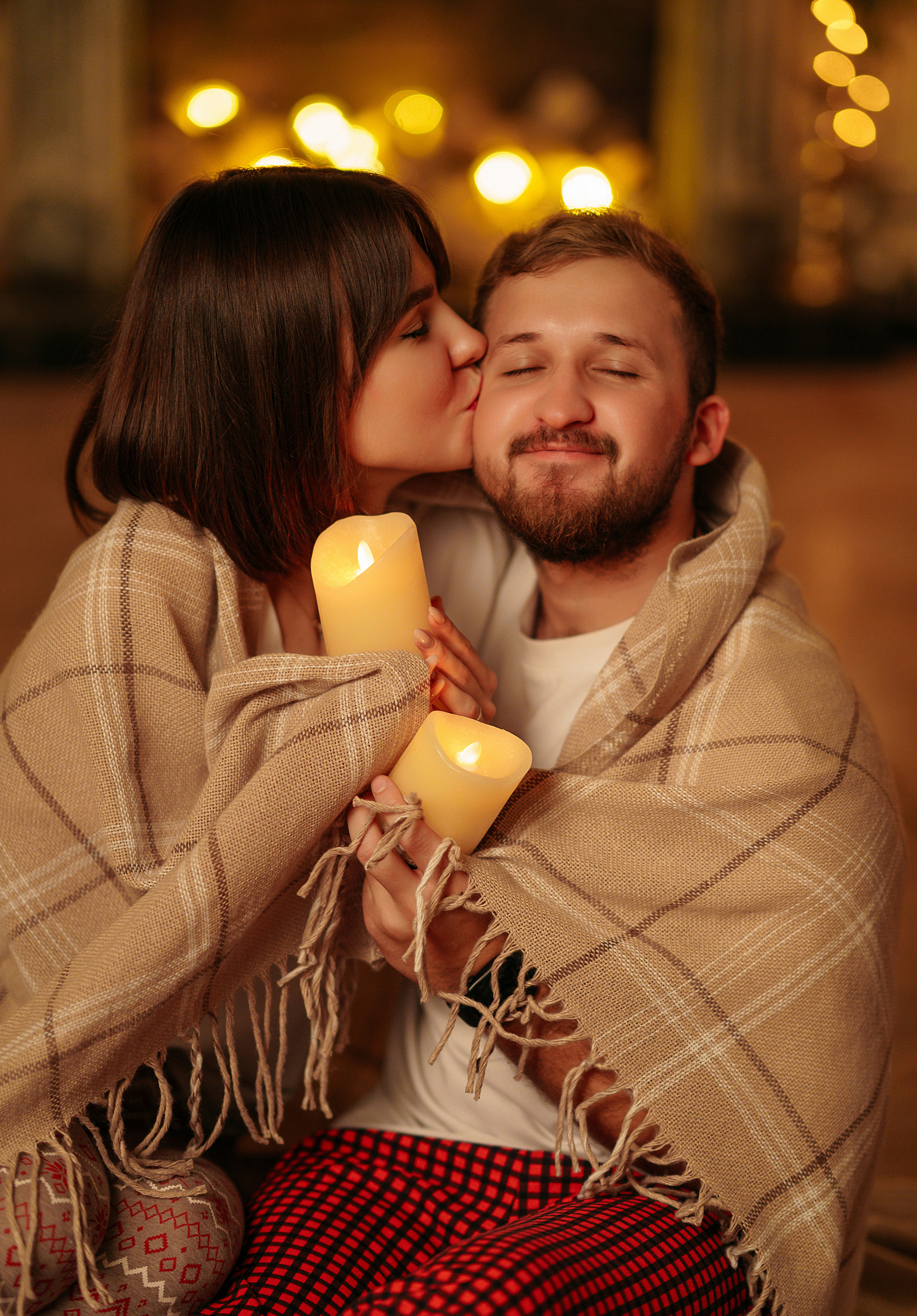 Дан и Даша в новогодней студии. Свадебный фотограф