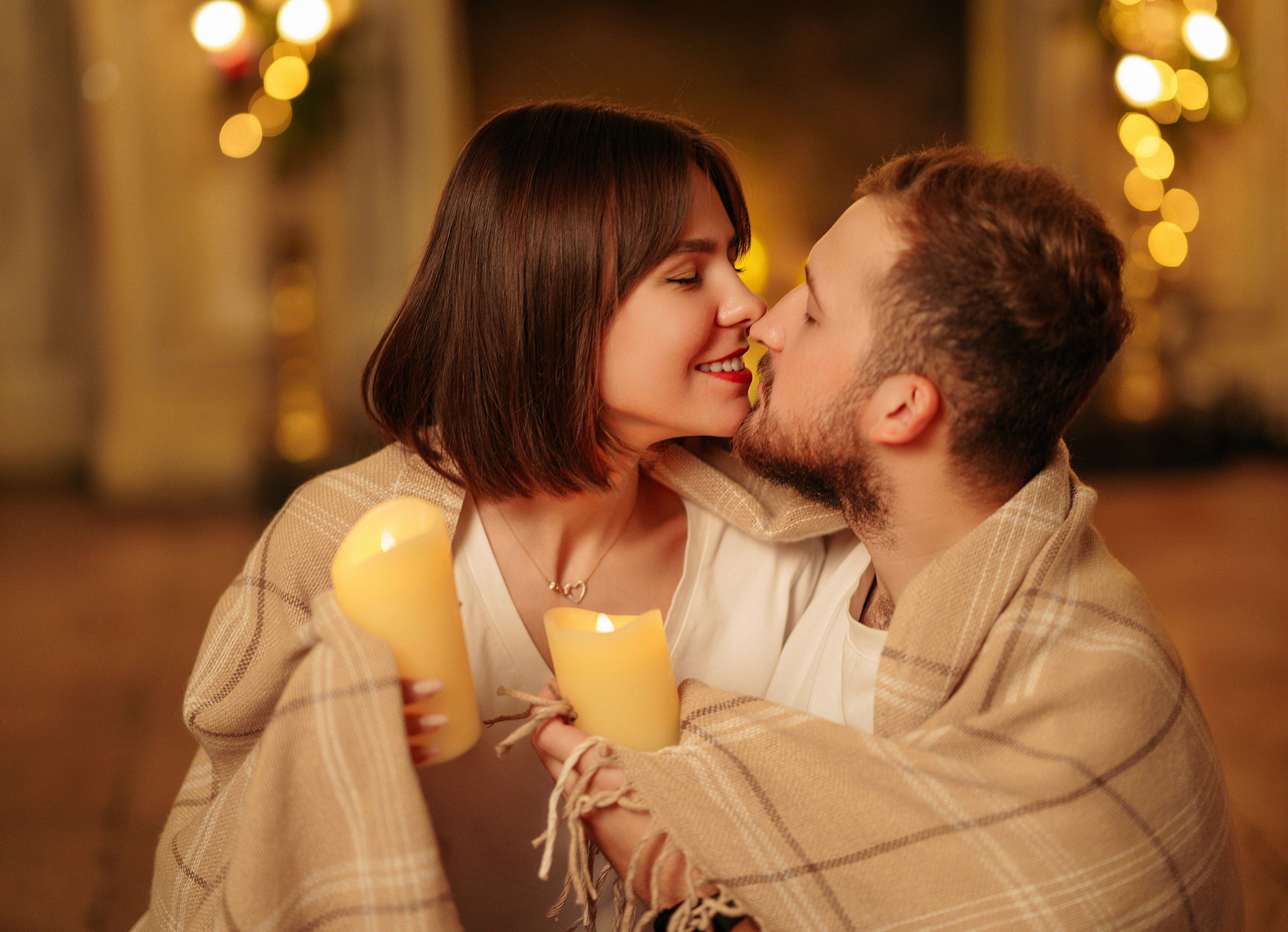 Дан и Даша в новогодней студии. Свадебный фотограф