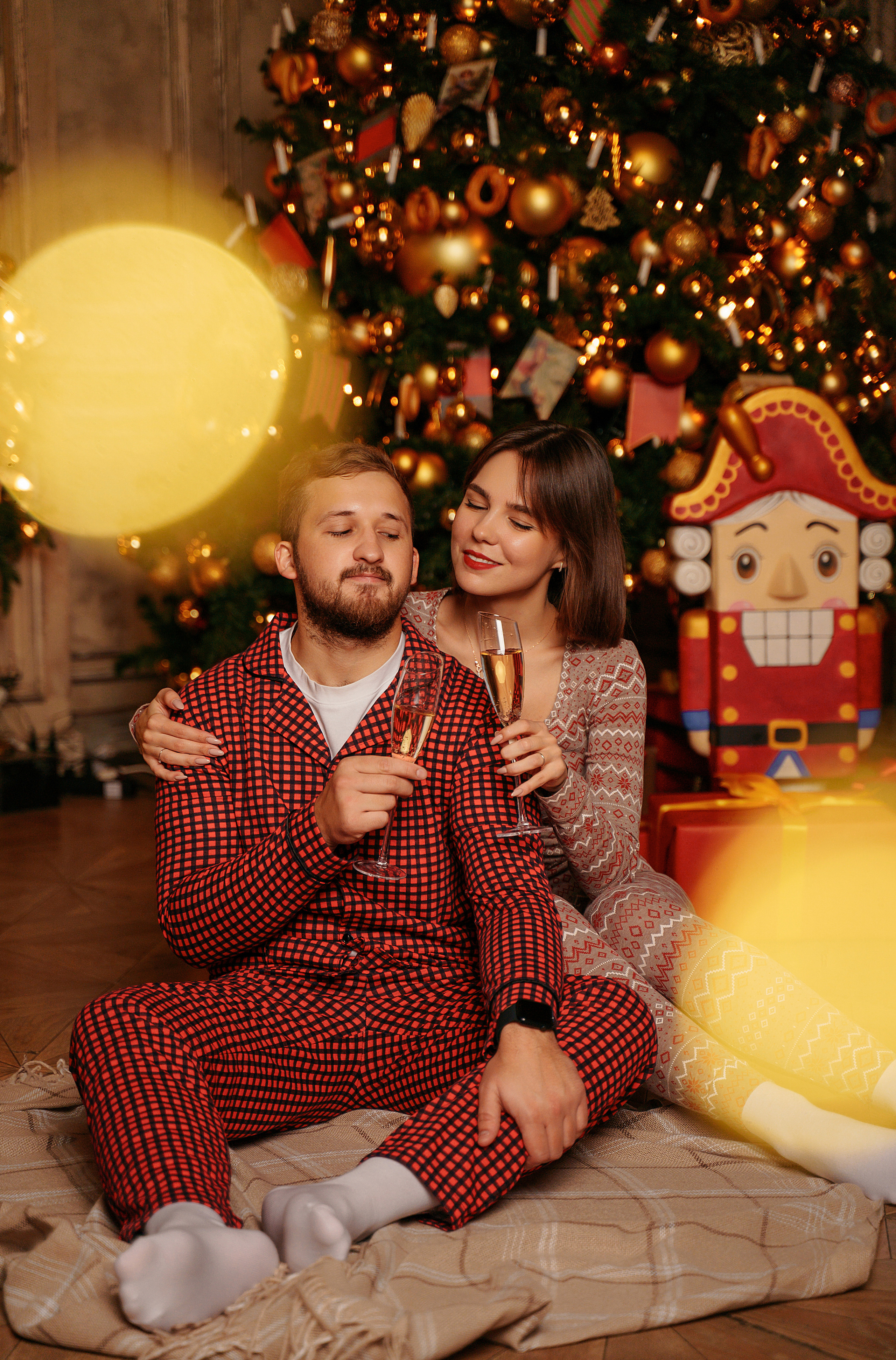Дан и Даша в новогодней студии. Свадебный фотограф