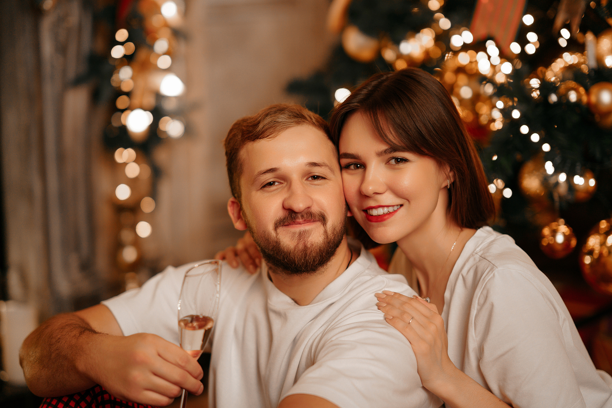 Дан и Даша в новогодней студии. Свадебный фотограф