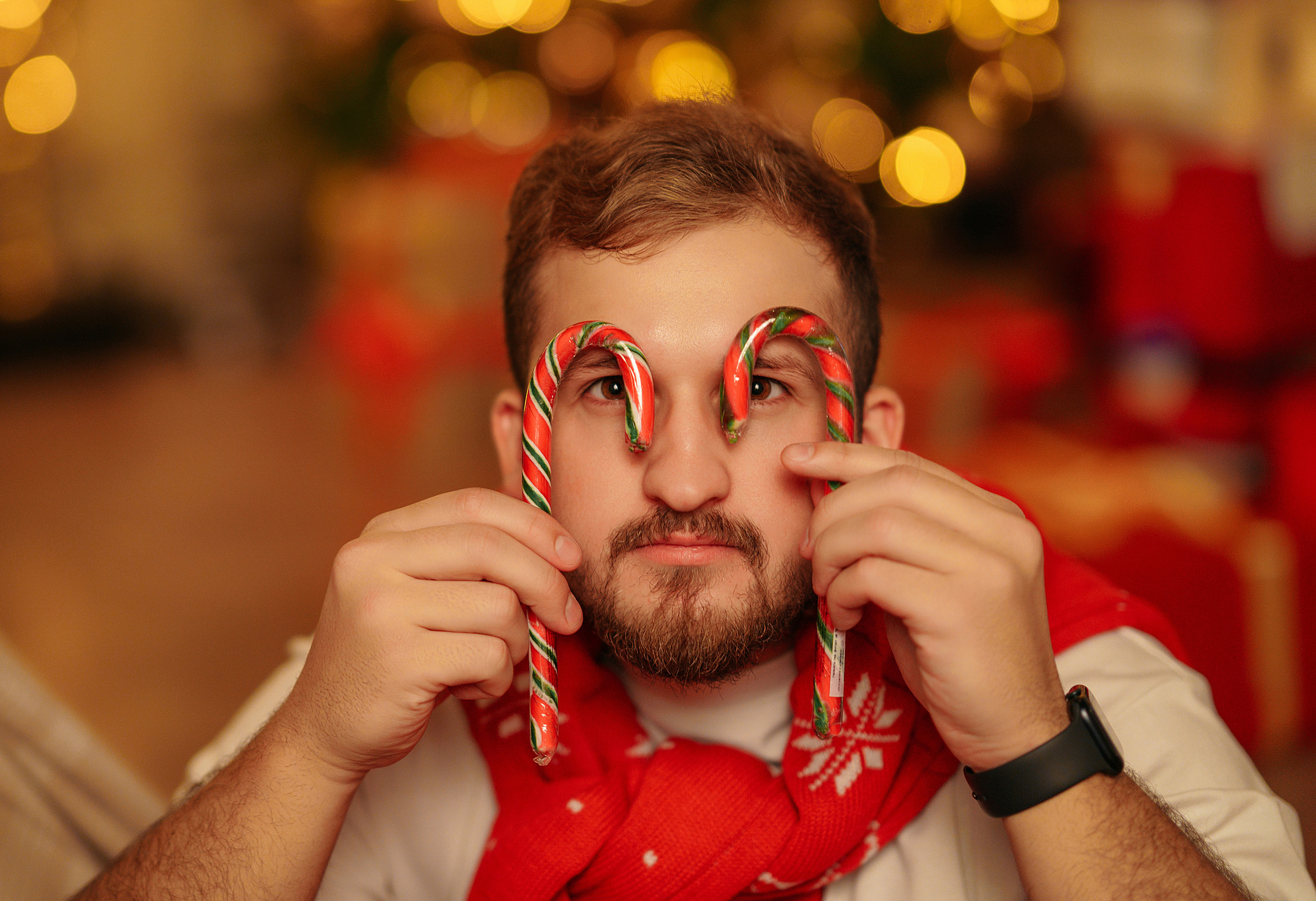 Дан и Даша в новогодней студии. Свадебный фотограф