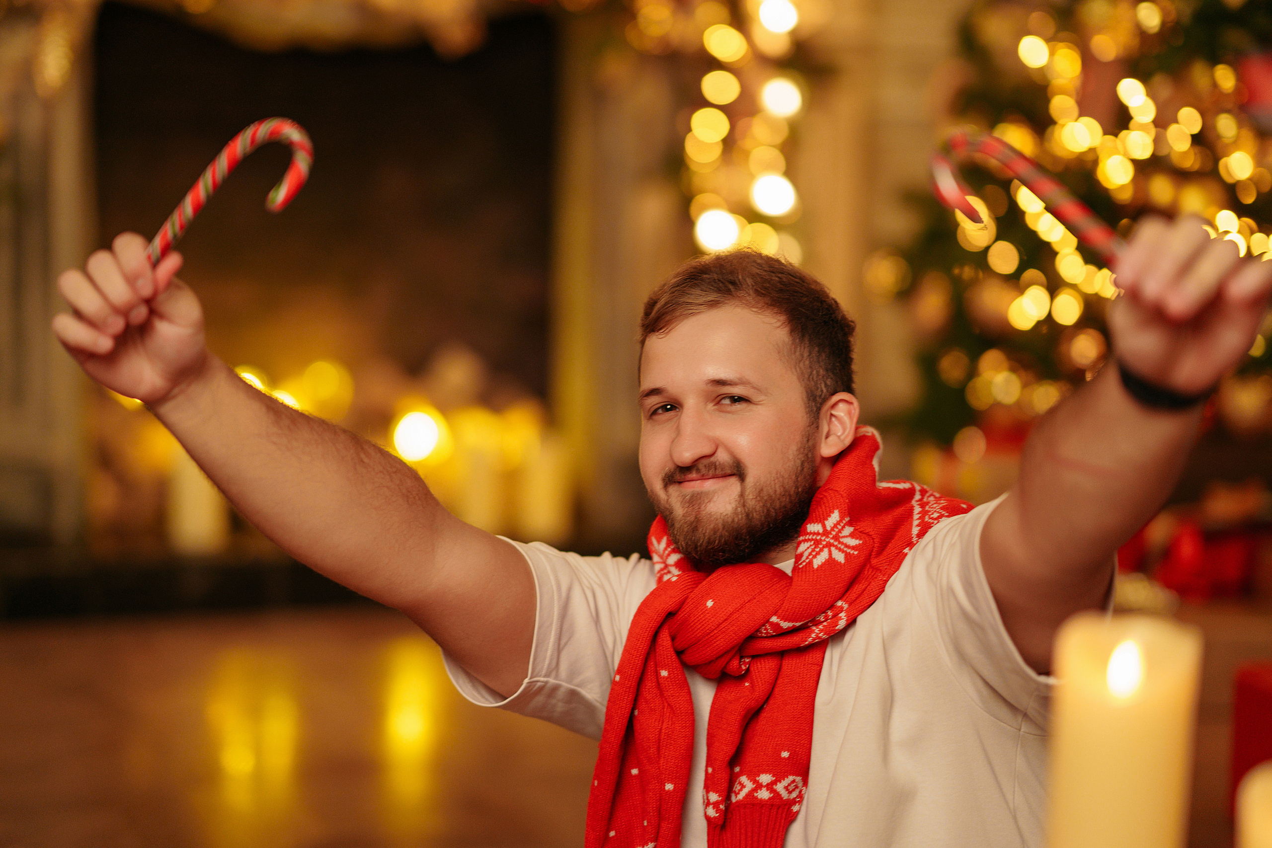 Дан и Даша в новогодней студии. Свадебный фотограф