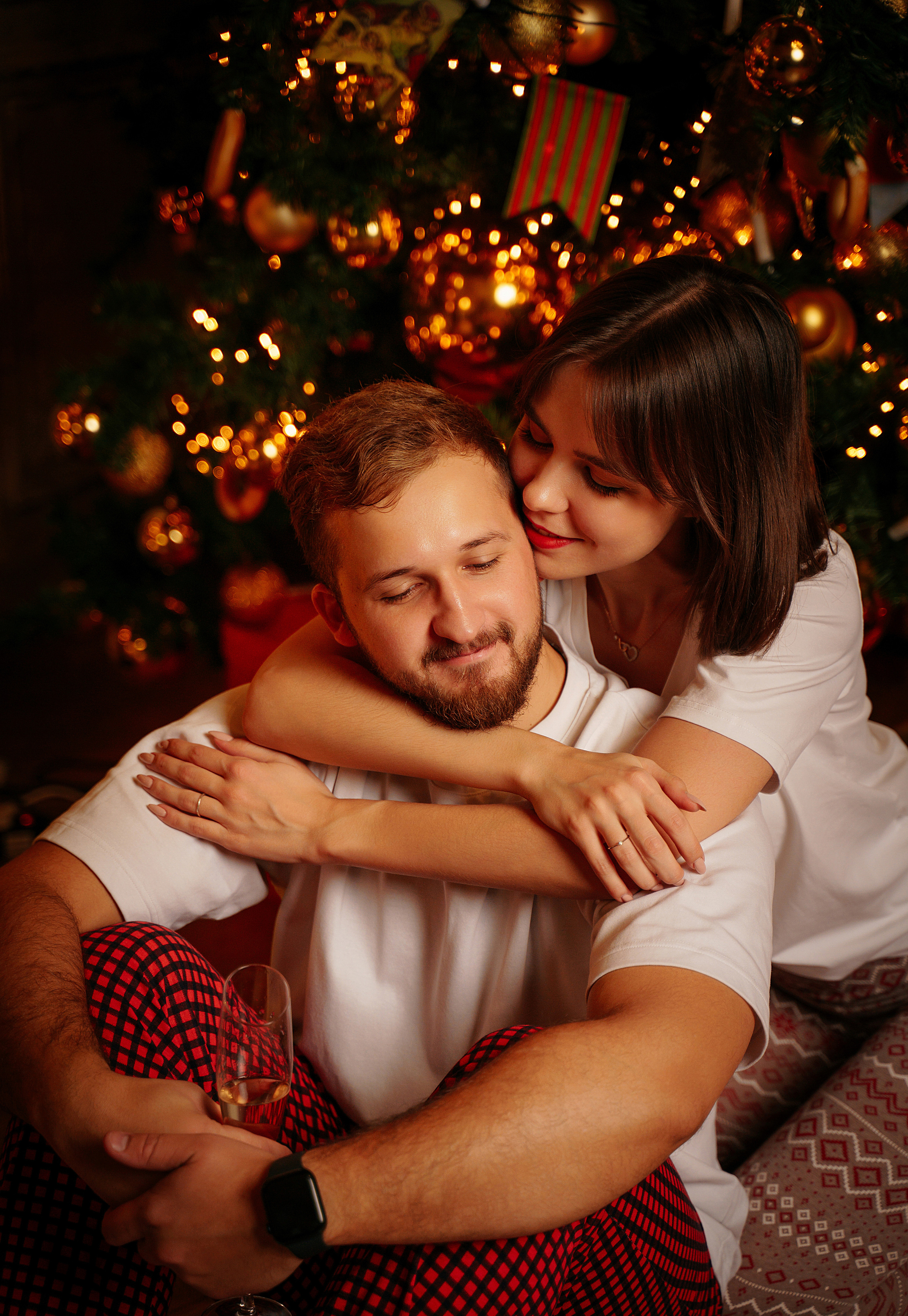 Дан и Даша в новогодней студии. Свадебный фотограф