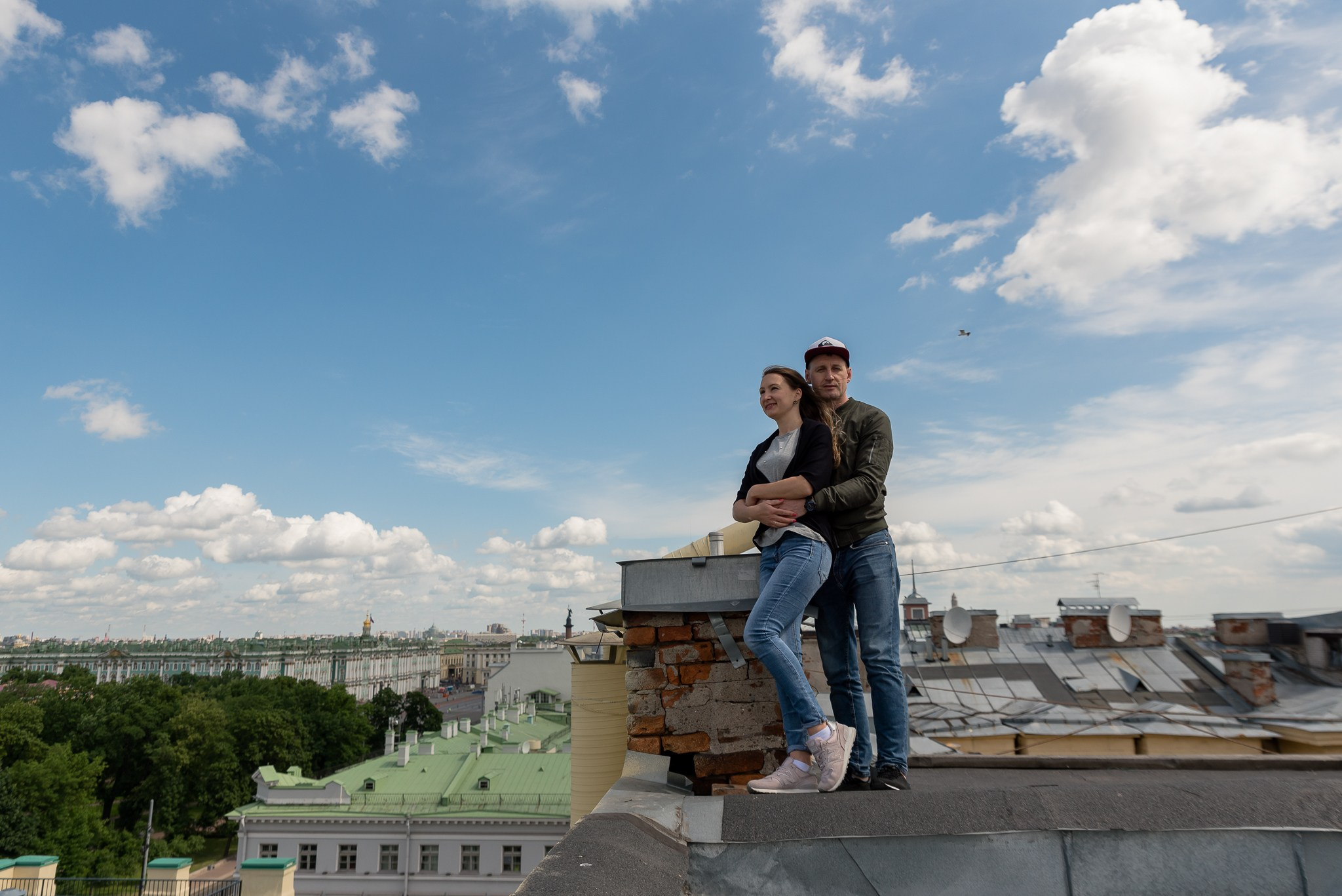 Крыша у Исаакиевского собора. Свадебный и семейный фотограф из Санкт-Петербурга Климов Анатолий
