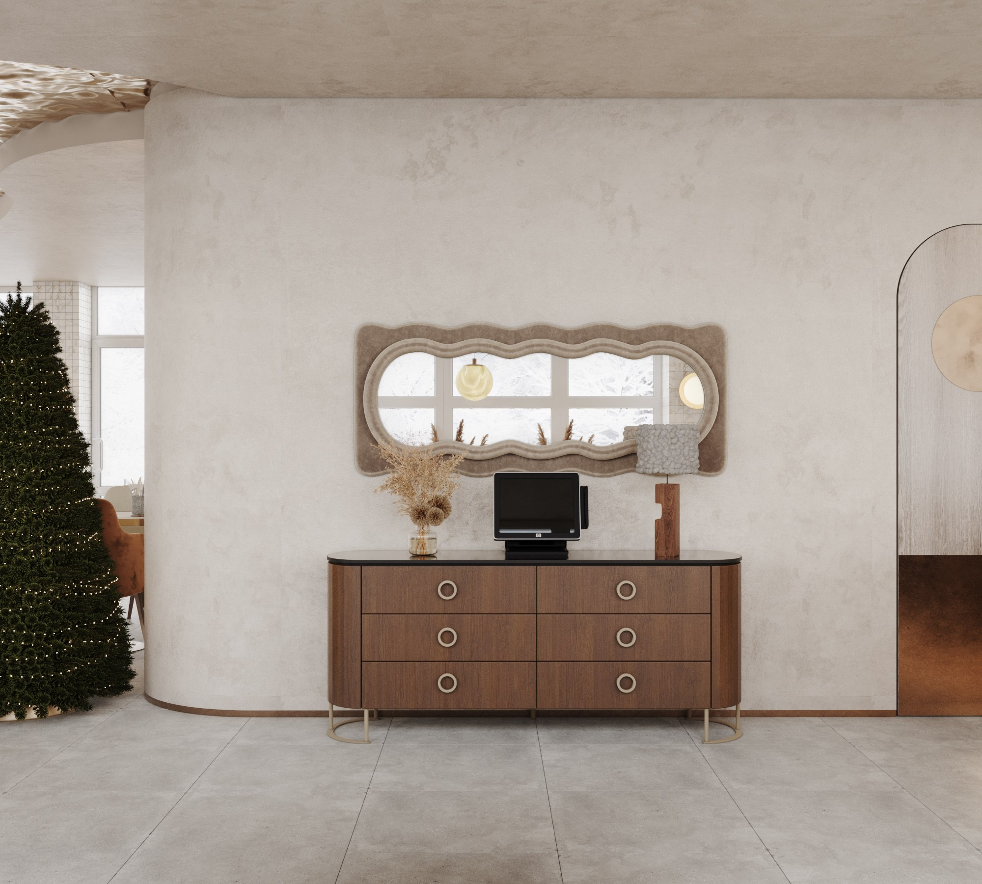 Проект Кафе #2. Интерьерная 3D Визуализация