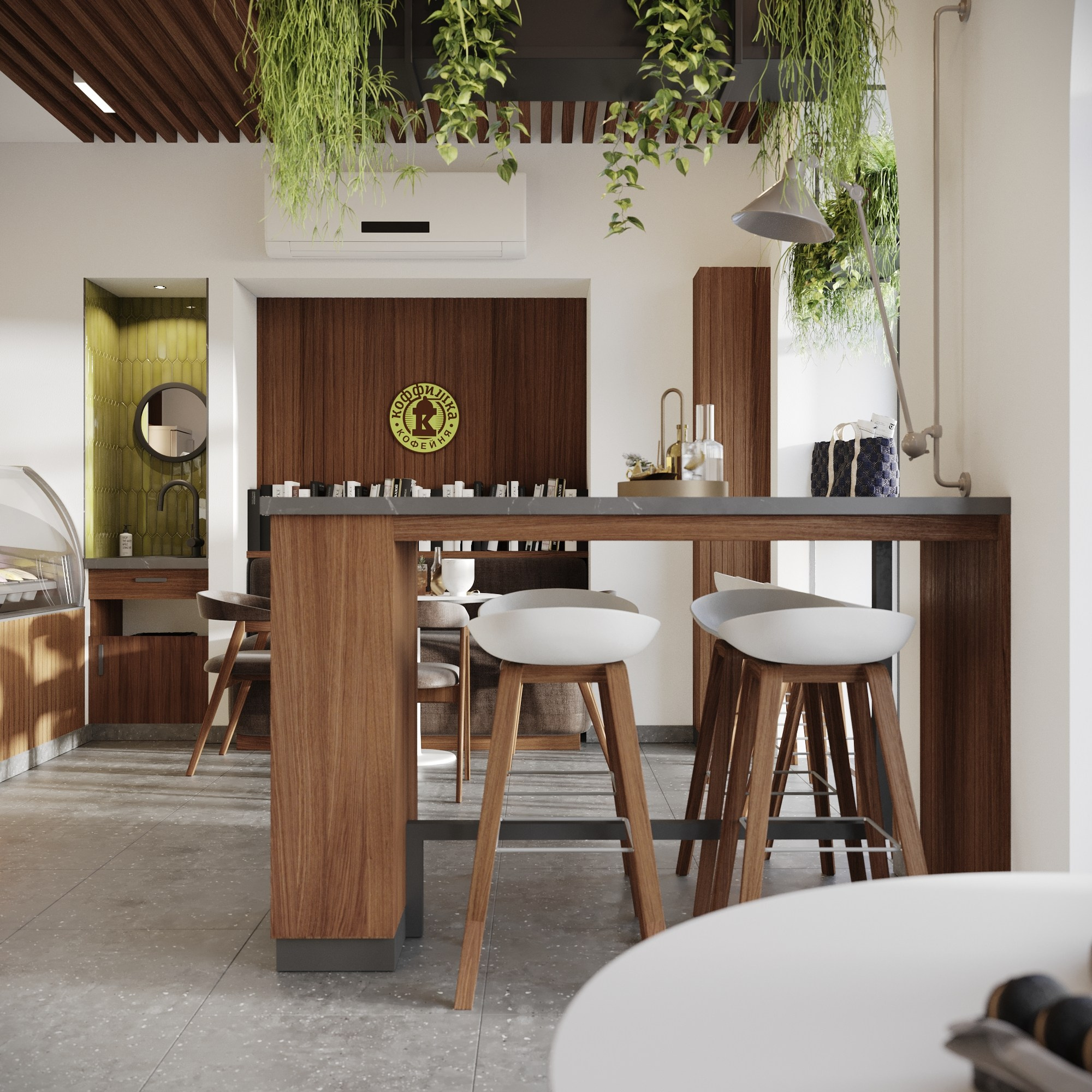 Визуализация кофейни. Студия 3d визуализации Arcviz