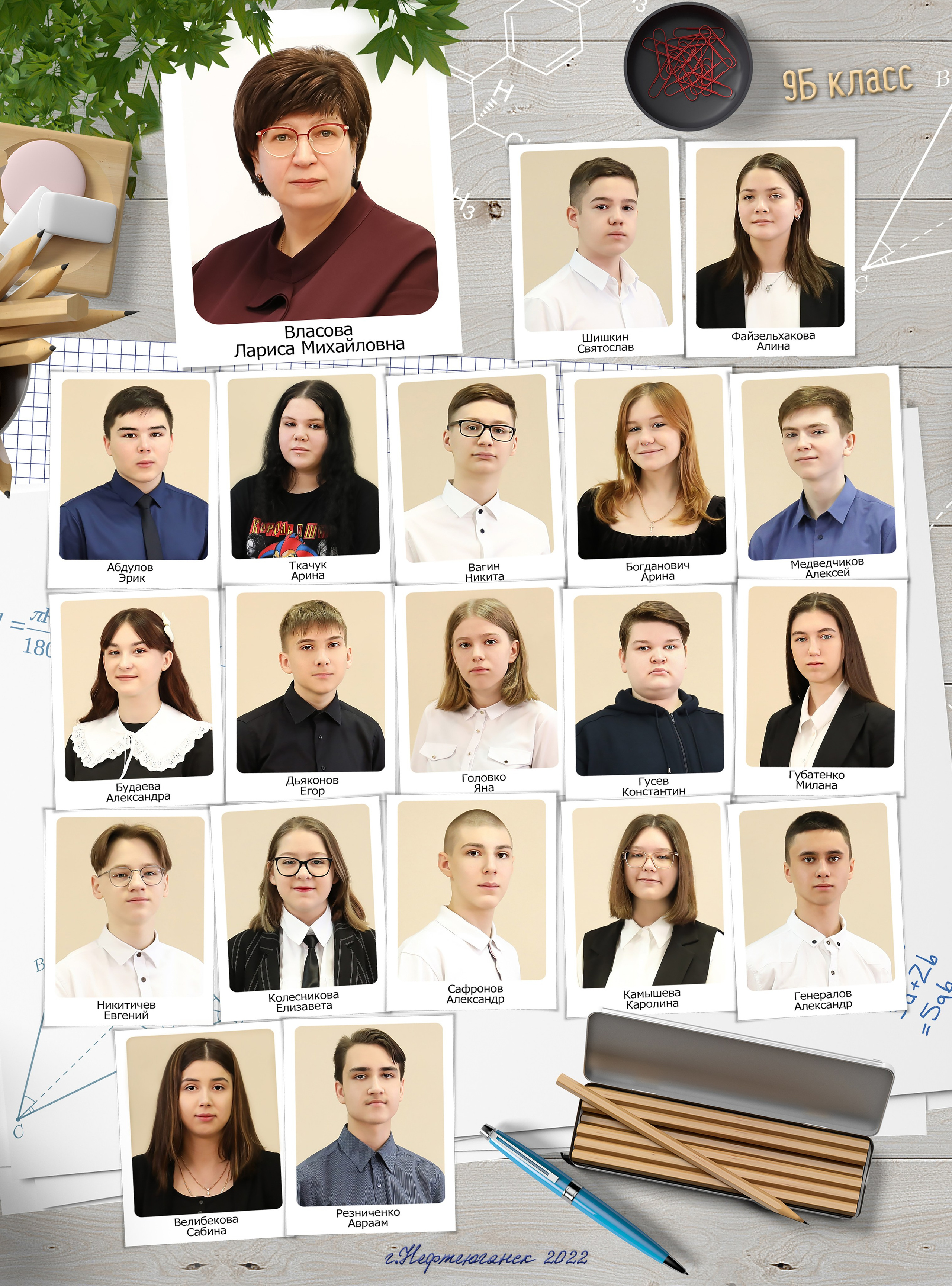 Старшая школа / Общее фото класса и портрет ребенка. Главная