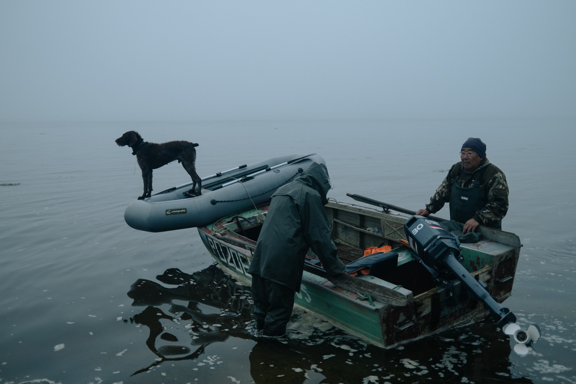 Brothers Ruslan and Mikhail Nyavan are going fishing before sunrise in Nekrasovka village. They do this every day, all year round. "Fish is our life. Our food, our income, our livelihood."