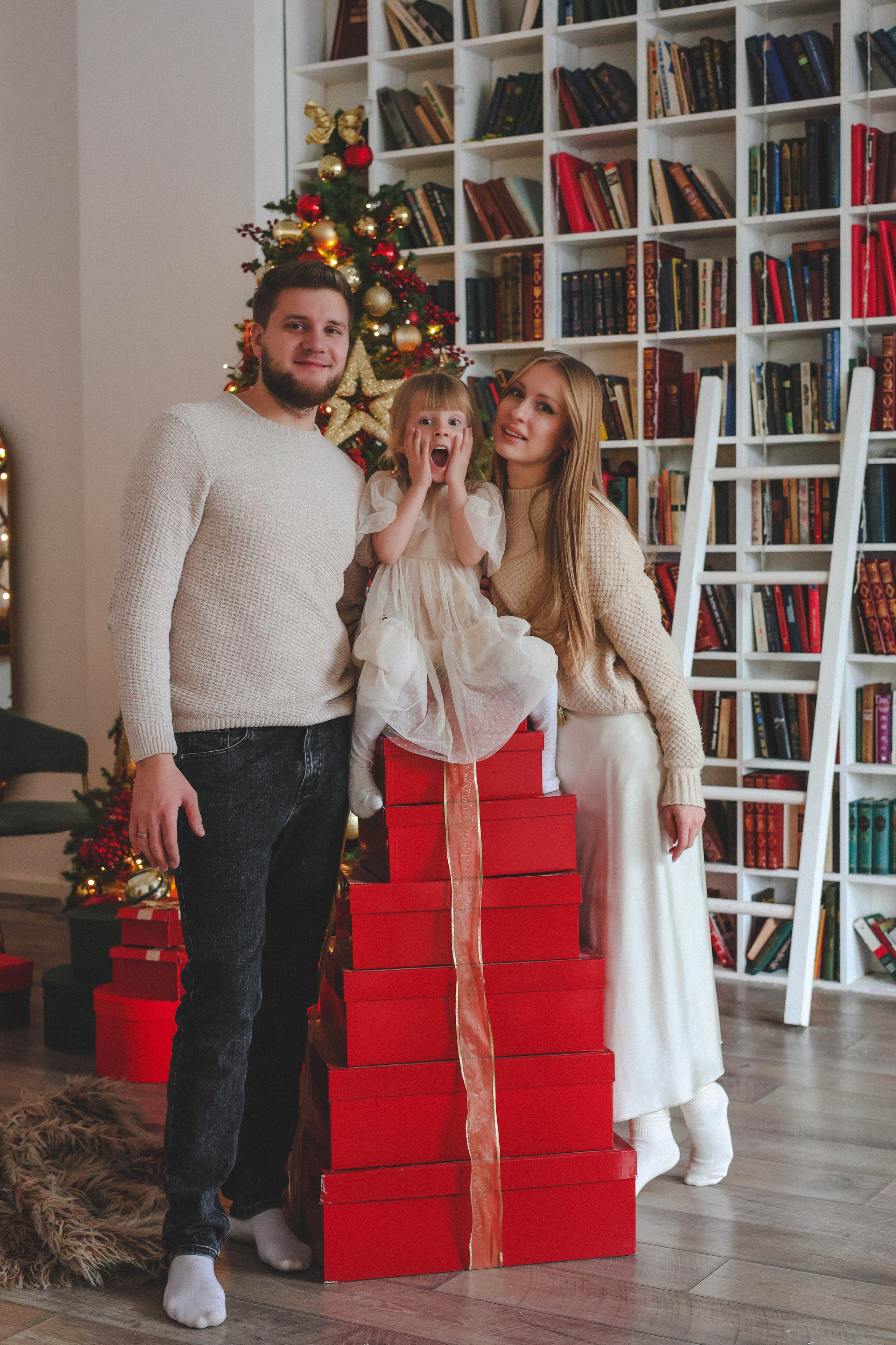 Новогодняя история «Кира и ее семья». Фотограф в Москве Анастасия Калинина