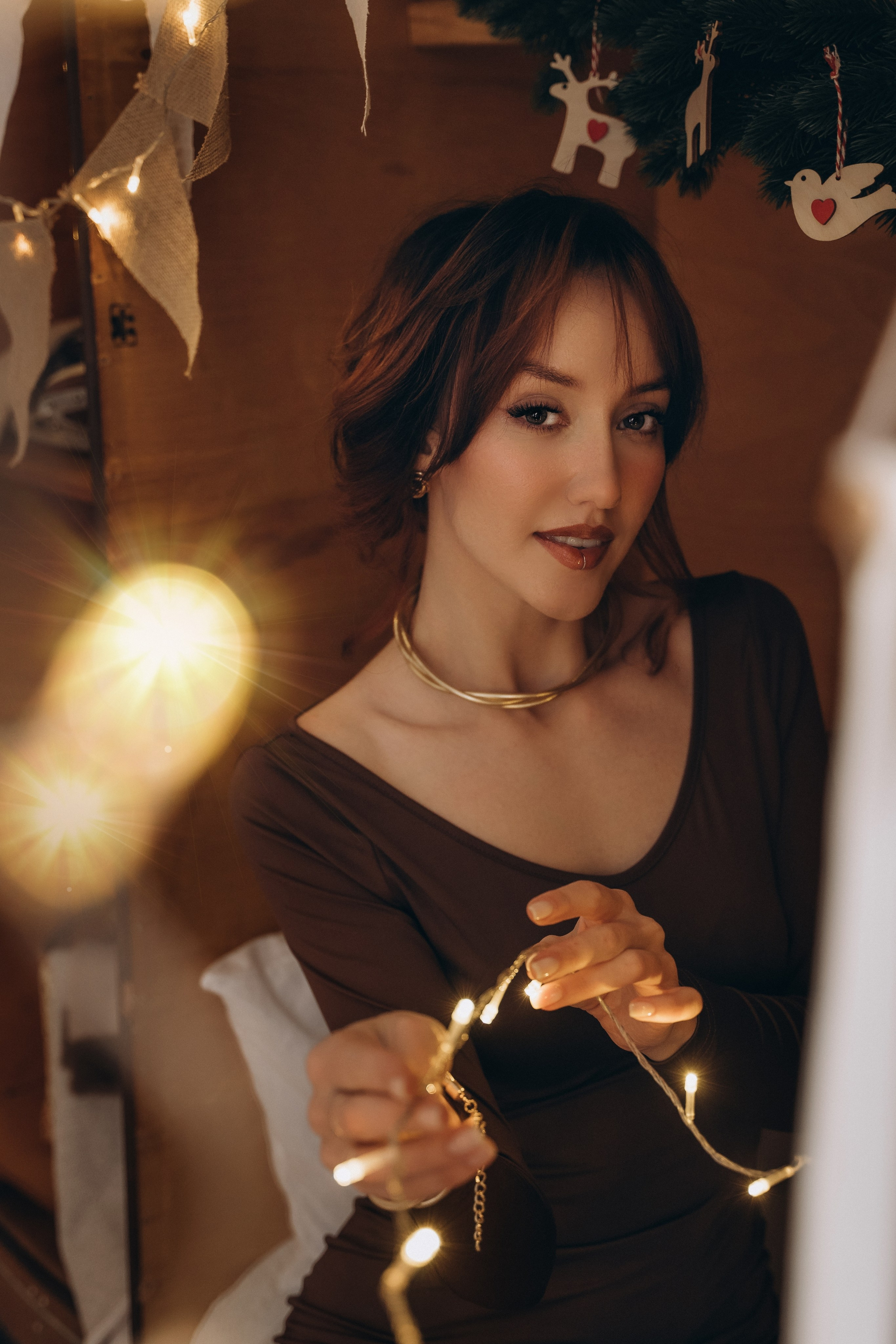 Диана, Фотосессия ко Дню Рождения в новогодней студии. Семейный фотограф в Белгороде Амелина Алина