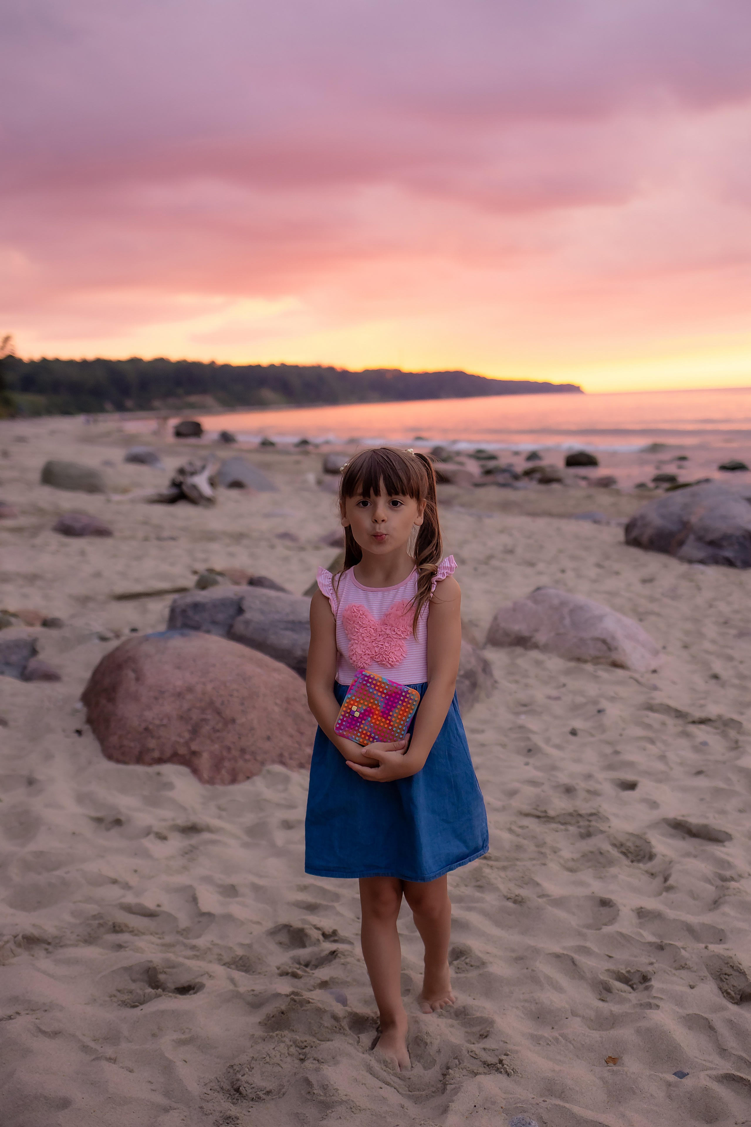 Есеня, Леня и Аня. Закат в Куликово. Фотограф в Калининграде Решетникова Алина