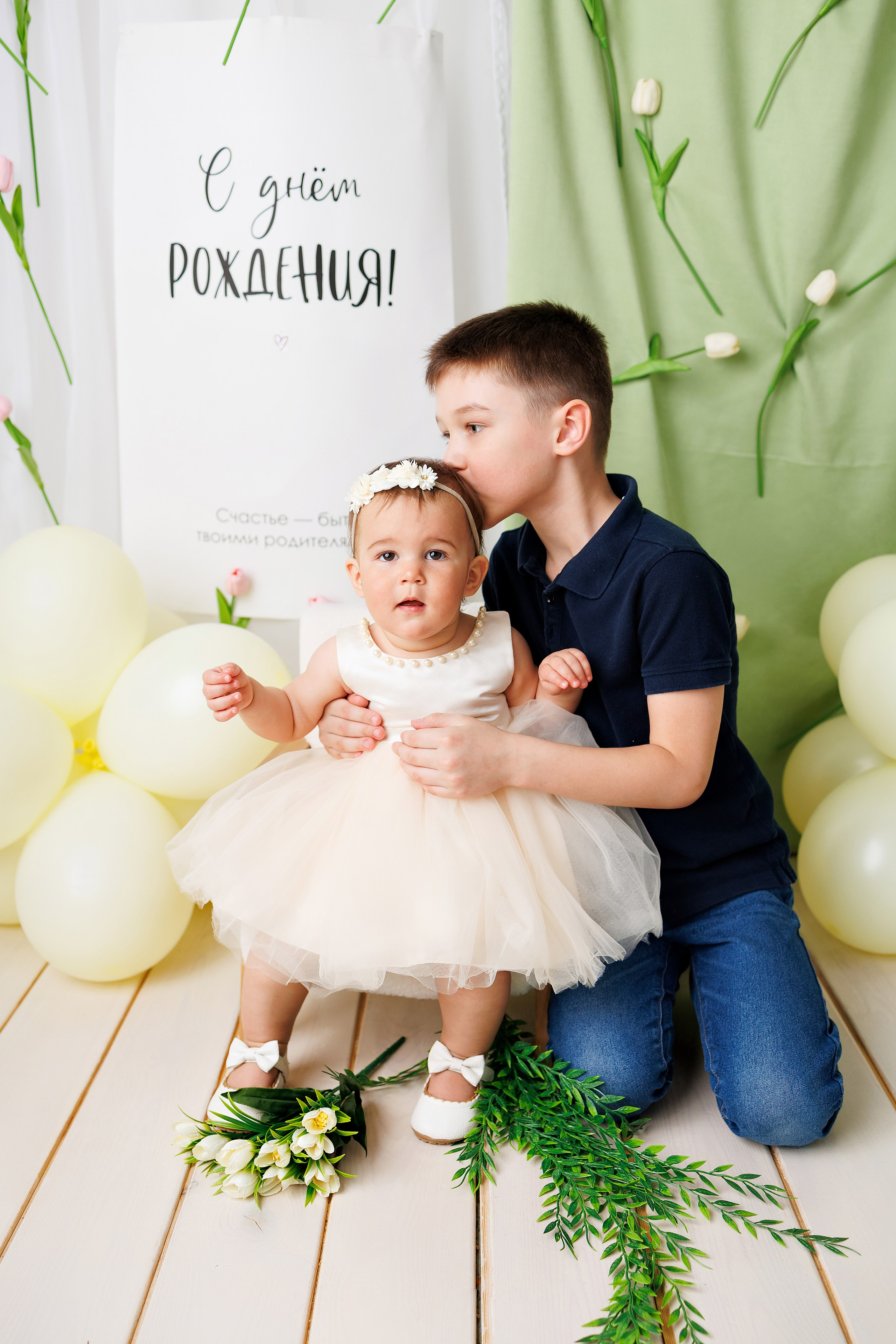 Полине 1 годик. Фотограф новорожденный малышей Новосибирск