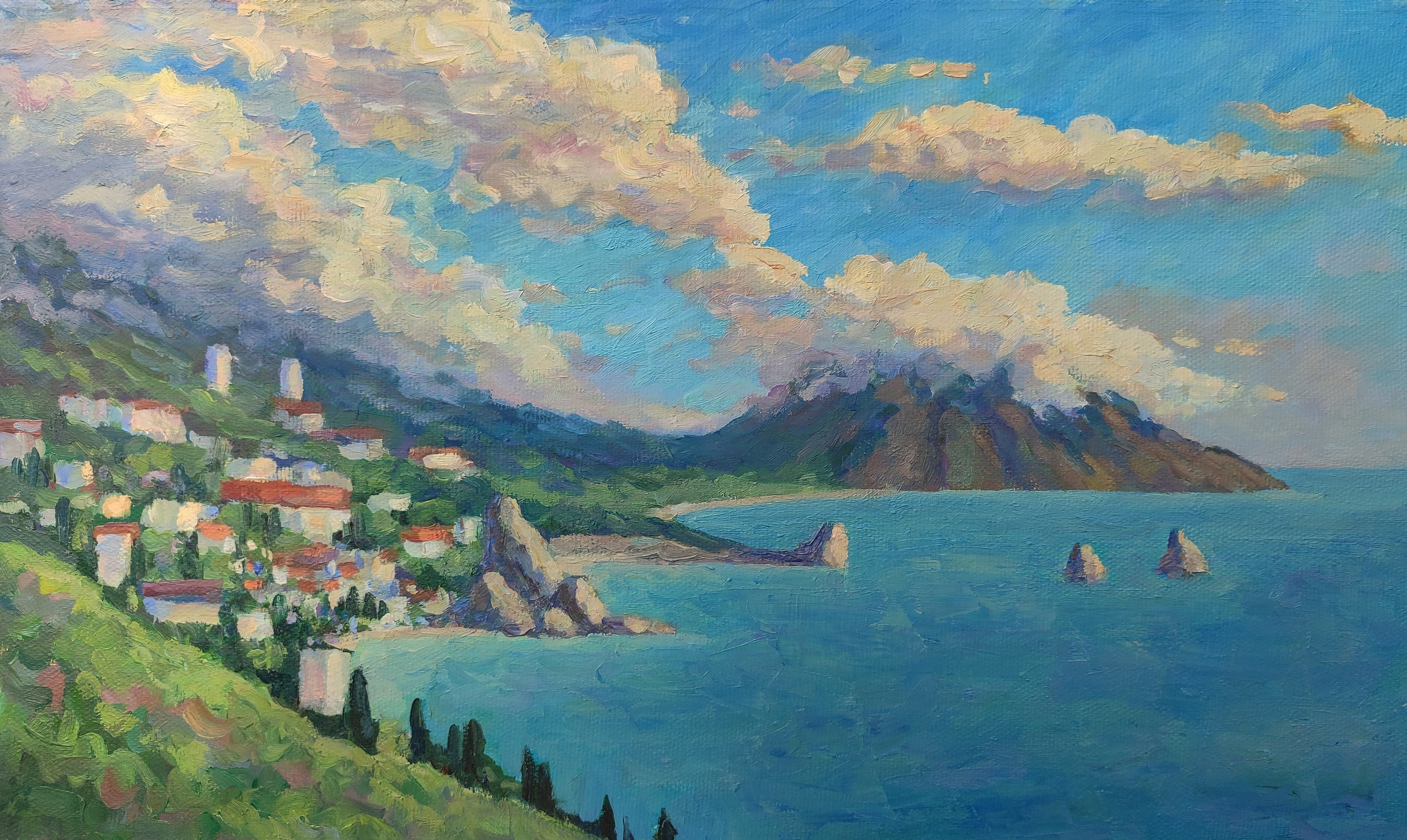 Гурзуф (30/50, масло, 2020 г.)