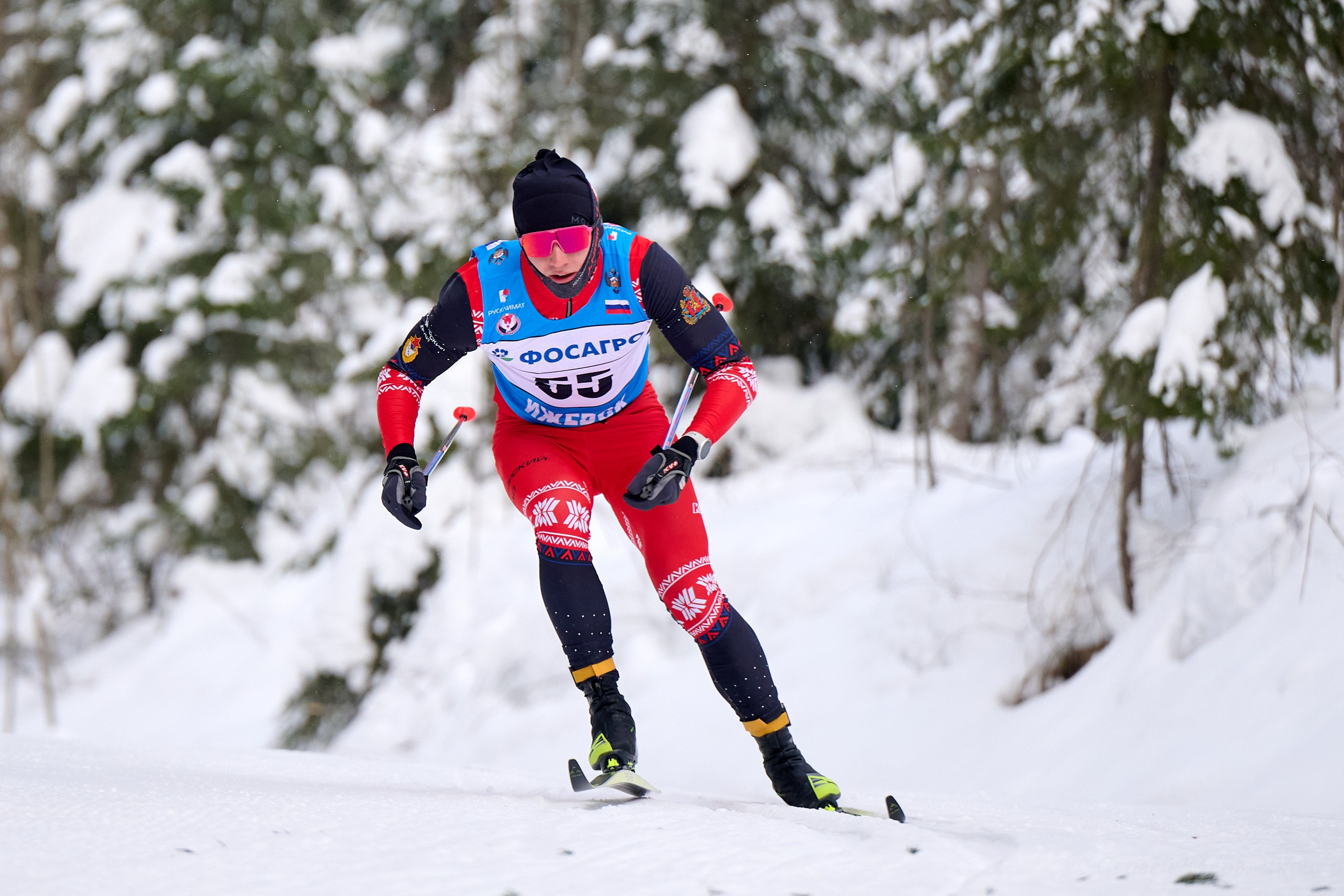 VI этап ФосАгро Кубка России по лыжным гонкам. Ижевск 25.01.2025 и 26.01.2025. Спортивный репортажный фотограф в Ижевске Сергей Мерзляков