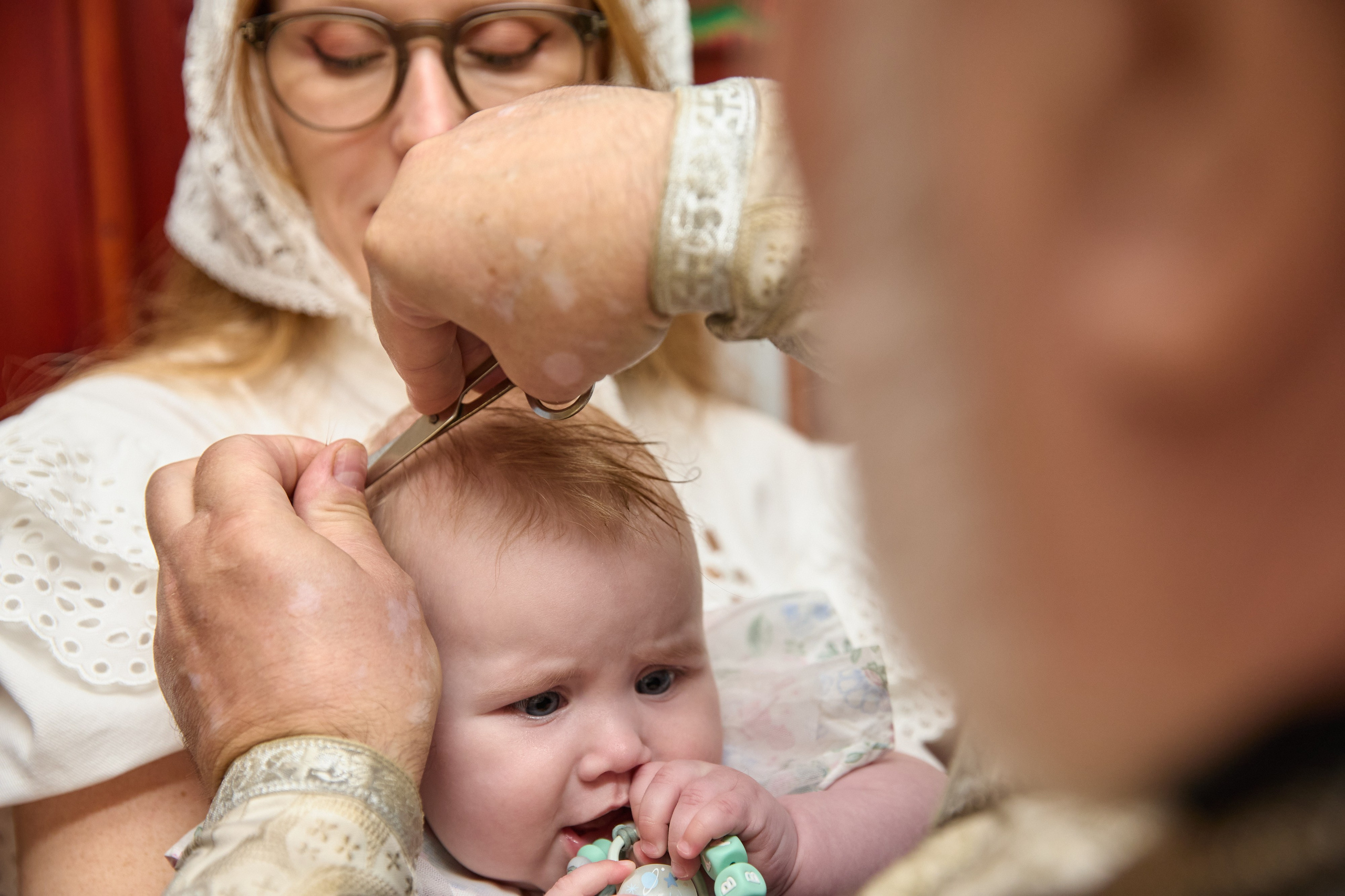 Съемка крещения в Щомыслице
