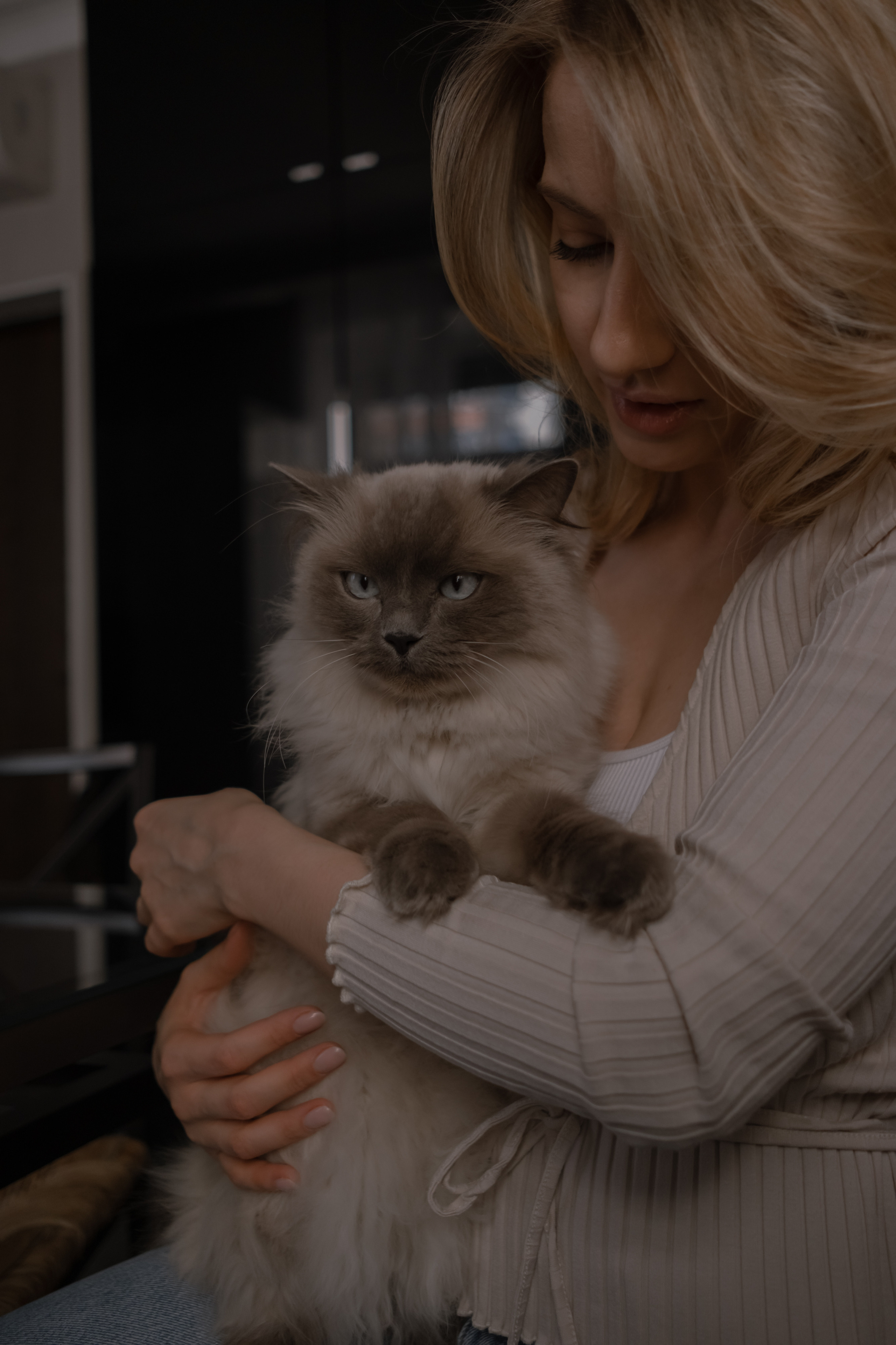 Домашняя с котиком). Фотограф в Москве (готова приехать к вам в город)