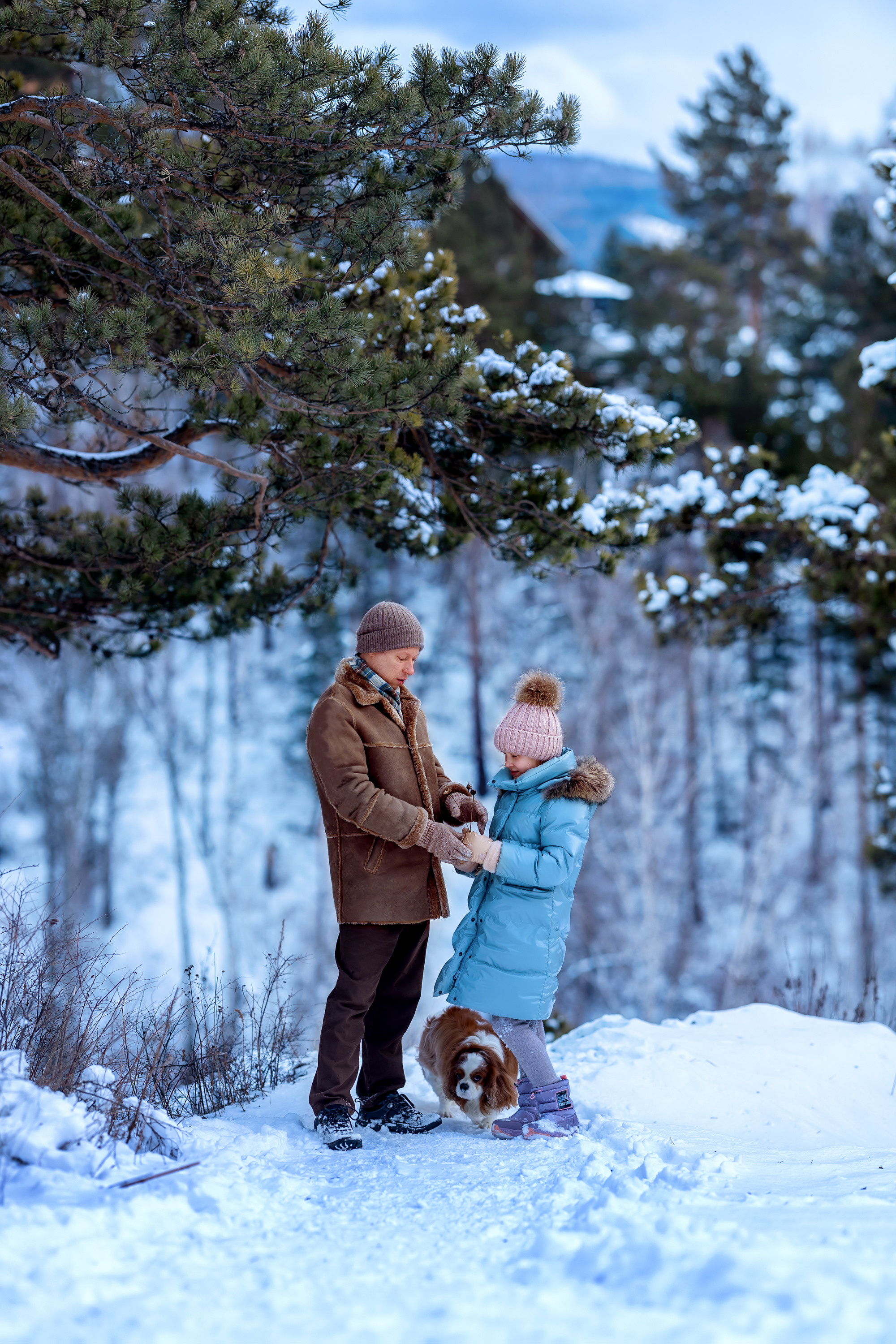 Зимняя фотосессия в лесу.
