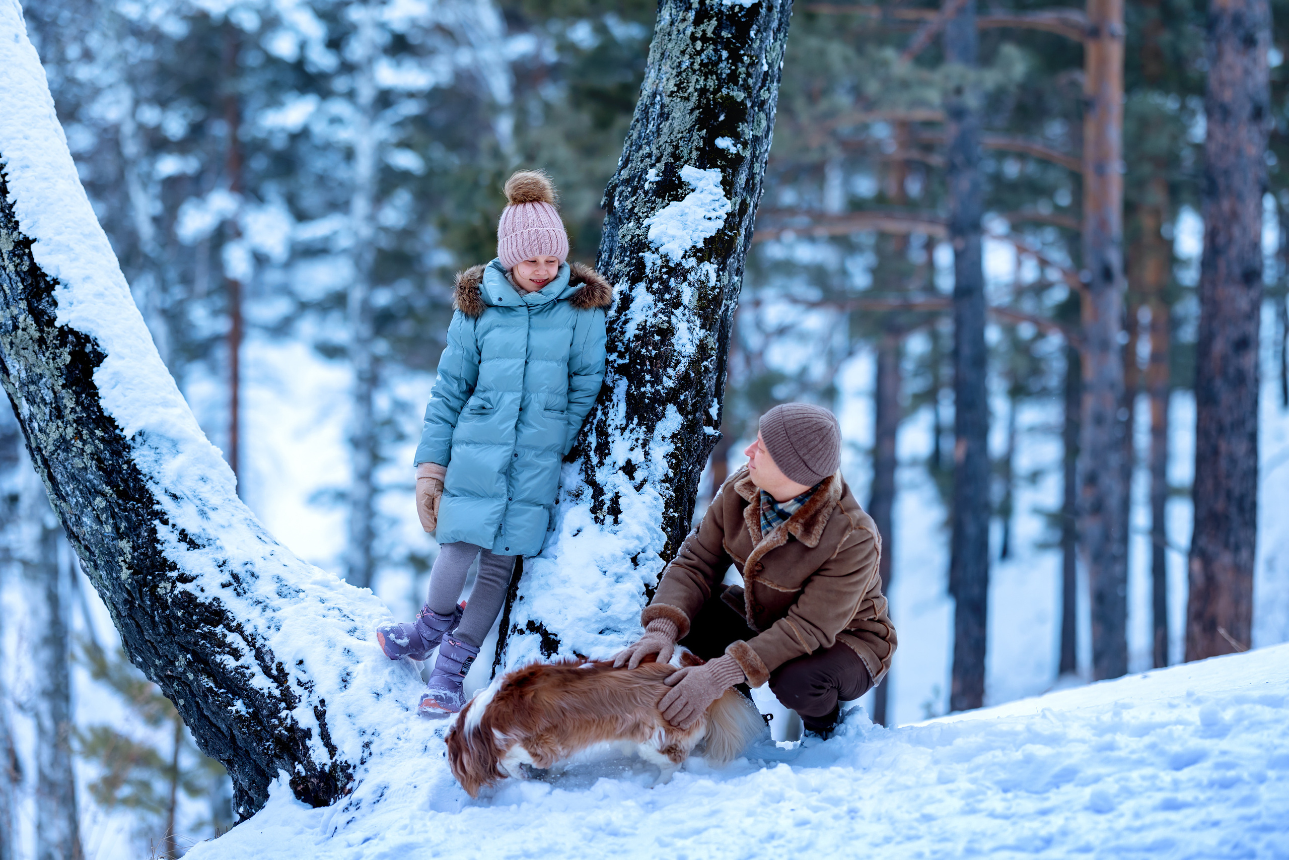 Зимняя фотосессия в лесу.