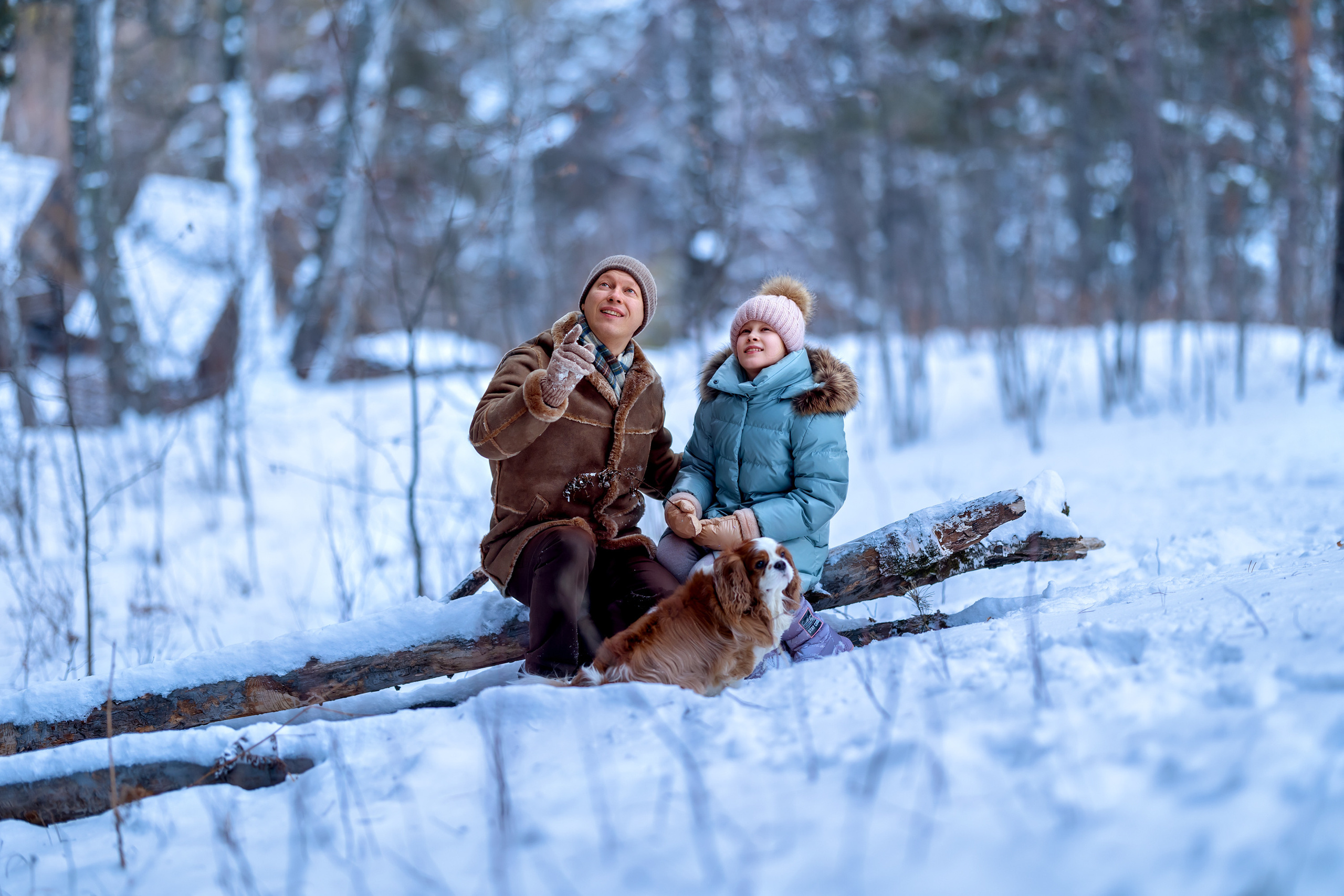 Зимняя фотосессия в лесу.