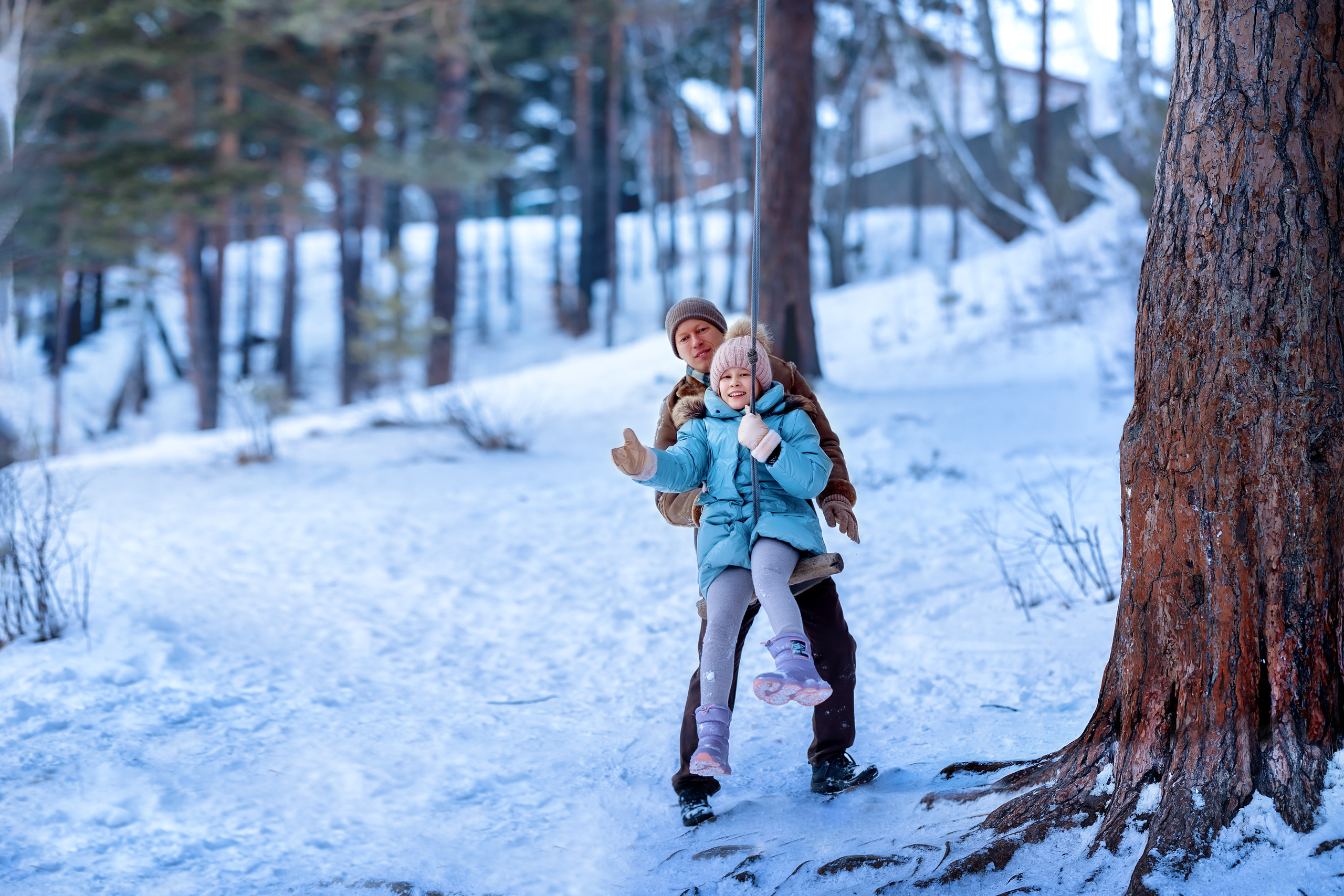 Зимняя фотосессия в лесу.