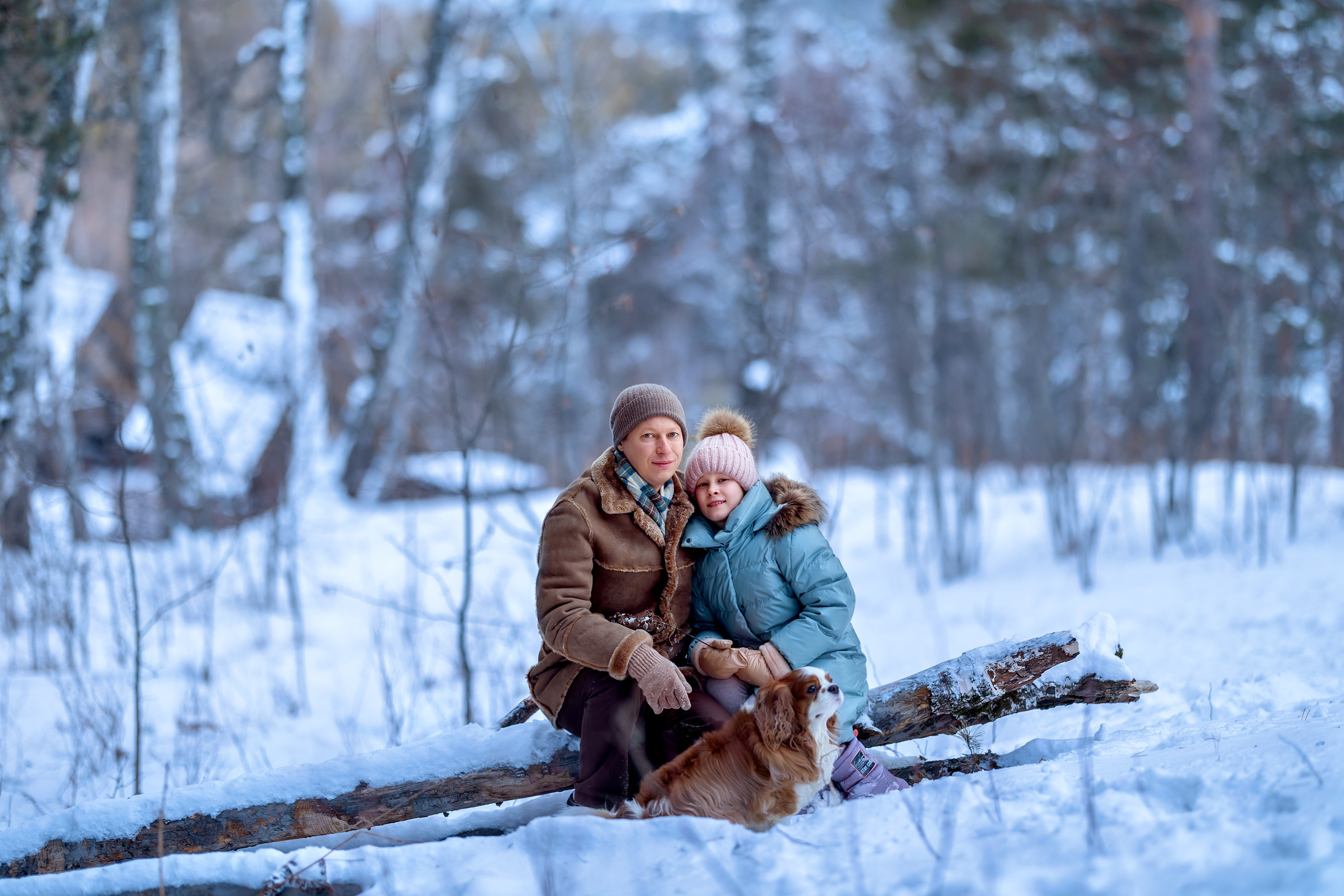 Зимняя фотосессия в лесу.