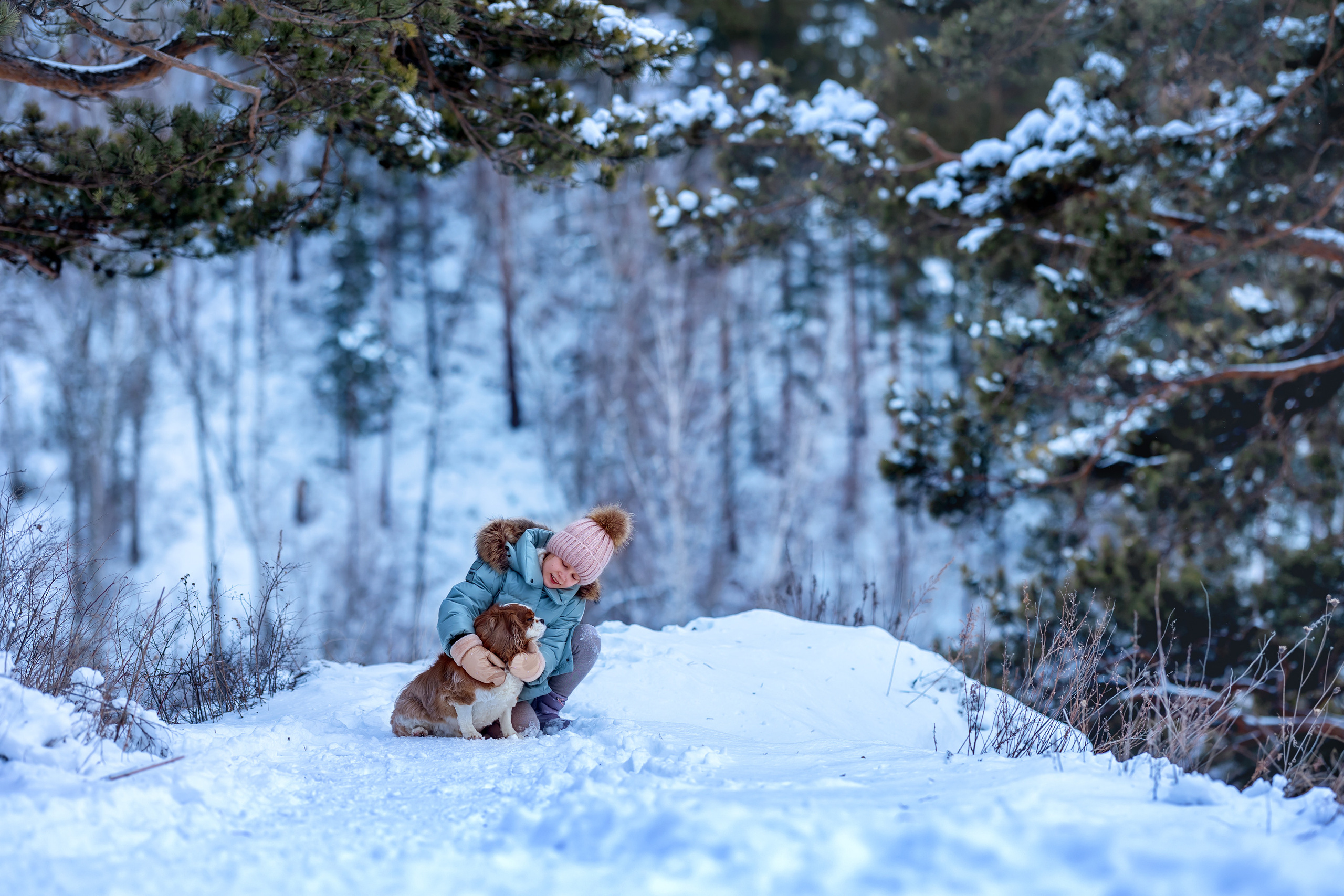 Зимняя фотосессия в лесу.