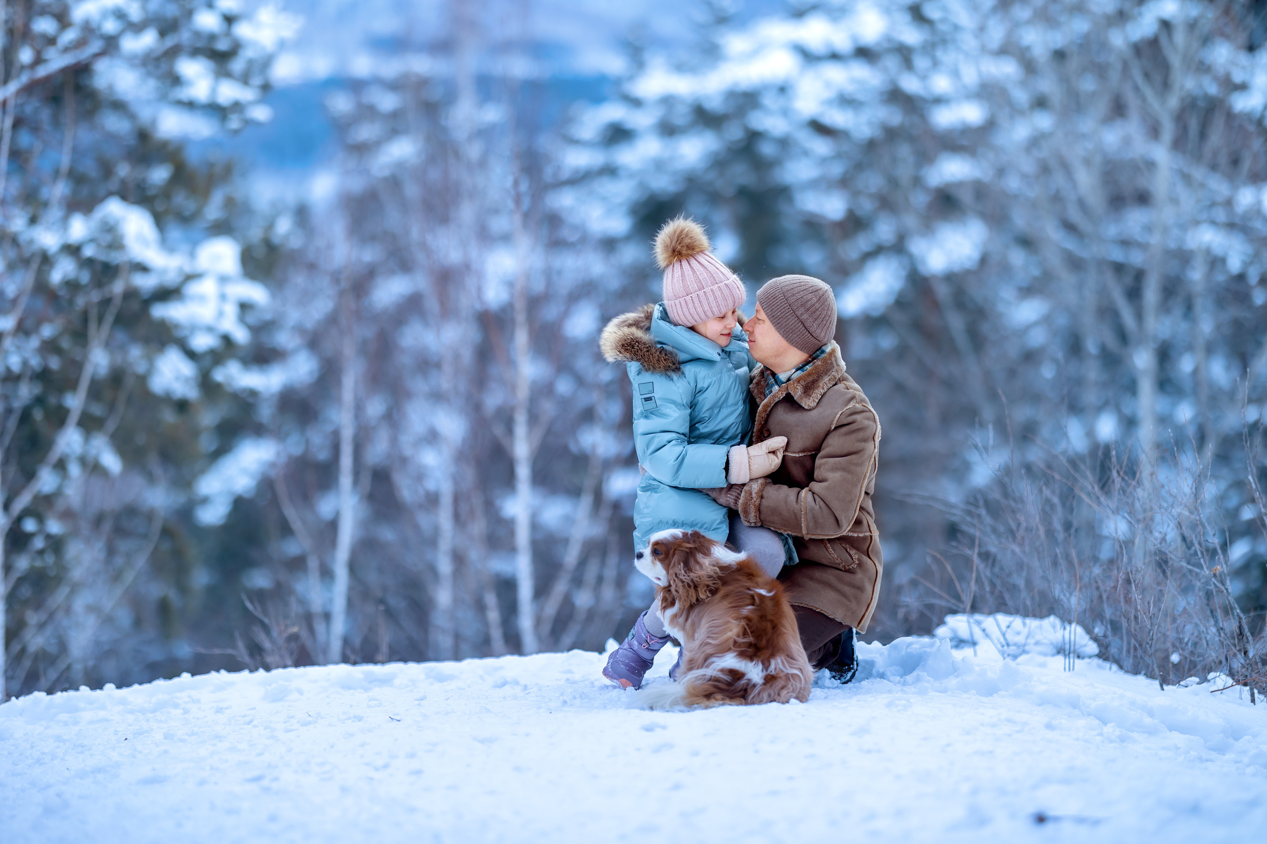 Зимняя фотосессия в лесу.