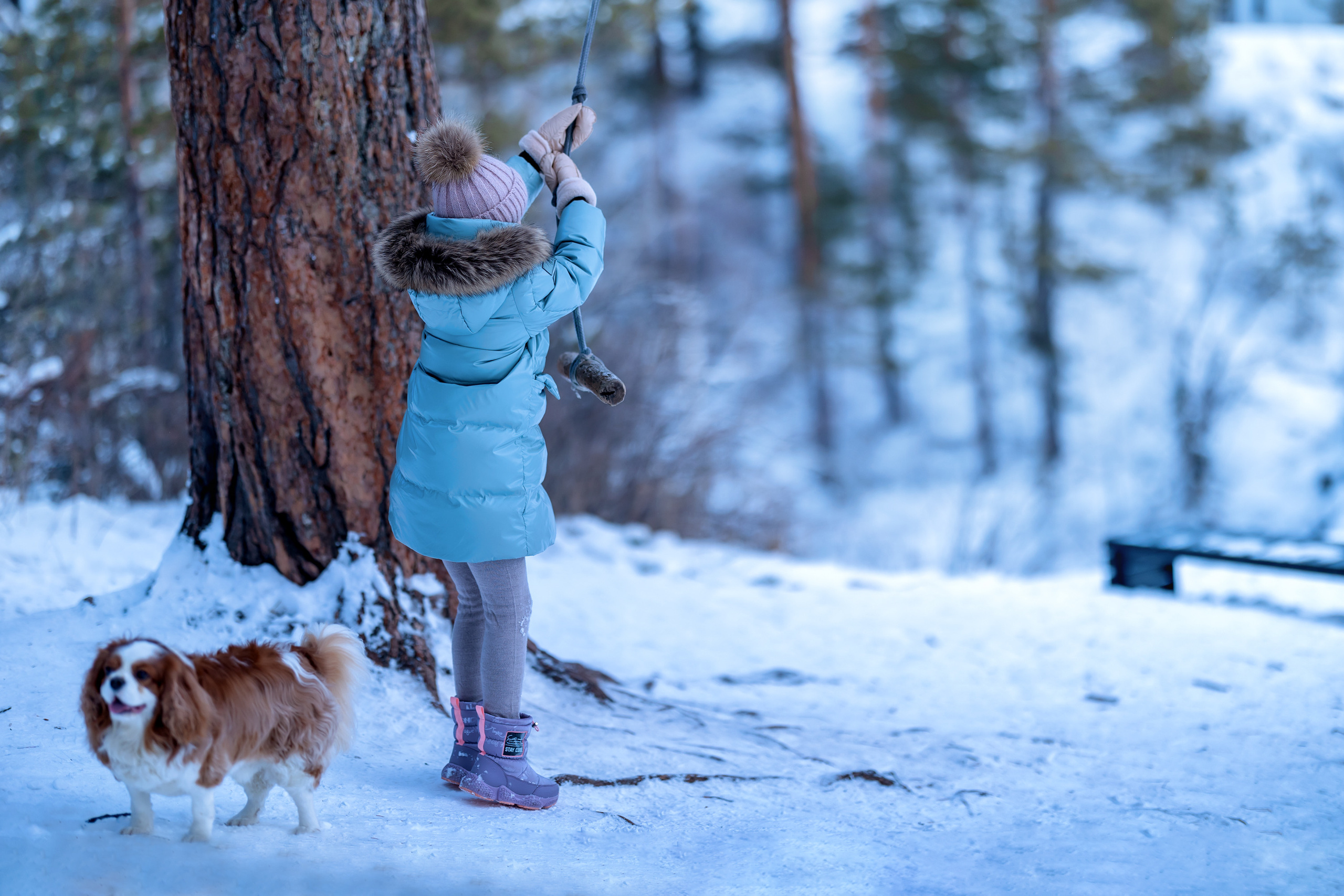 Зимняя фотосессия в лесу.