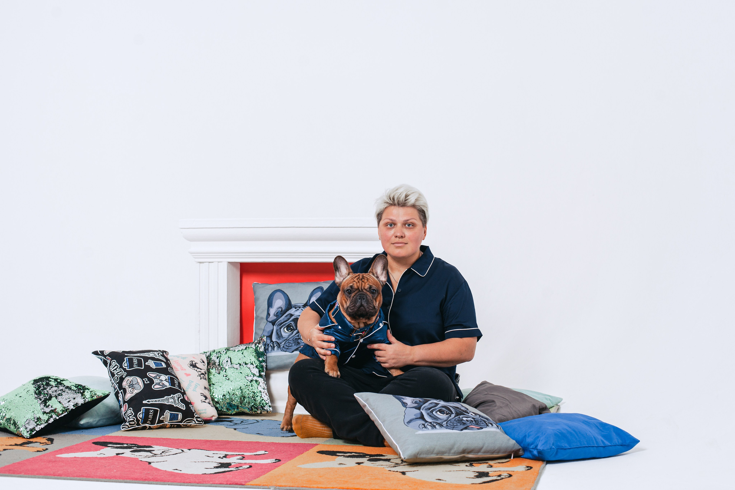 Пижамная вечеринка французских бульдогов и их хозяев. Фотограф-анималист Татьяна Степанова