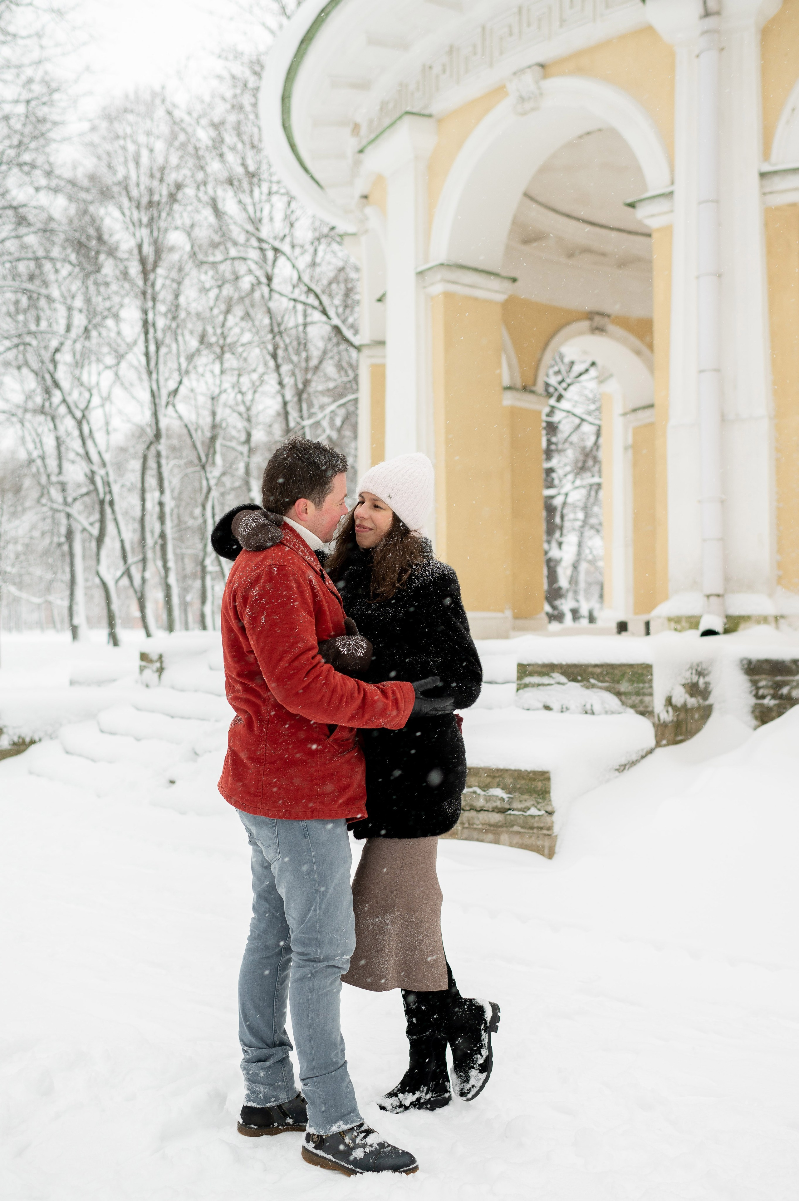 Зимняя прогулка Валерия, Андрей и Егор. Портретный, семейный и свадебный фотограф в Санкт-Петербурге и в Пушкине Ширяев Денис
