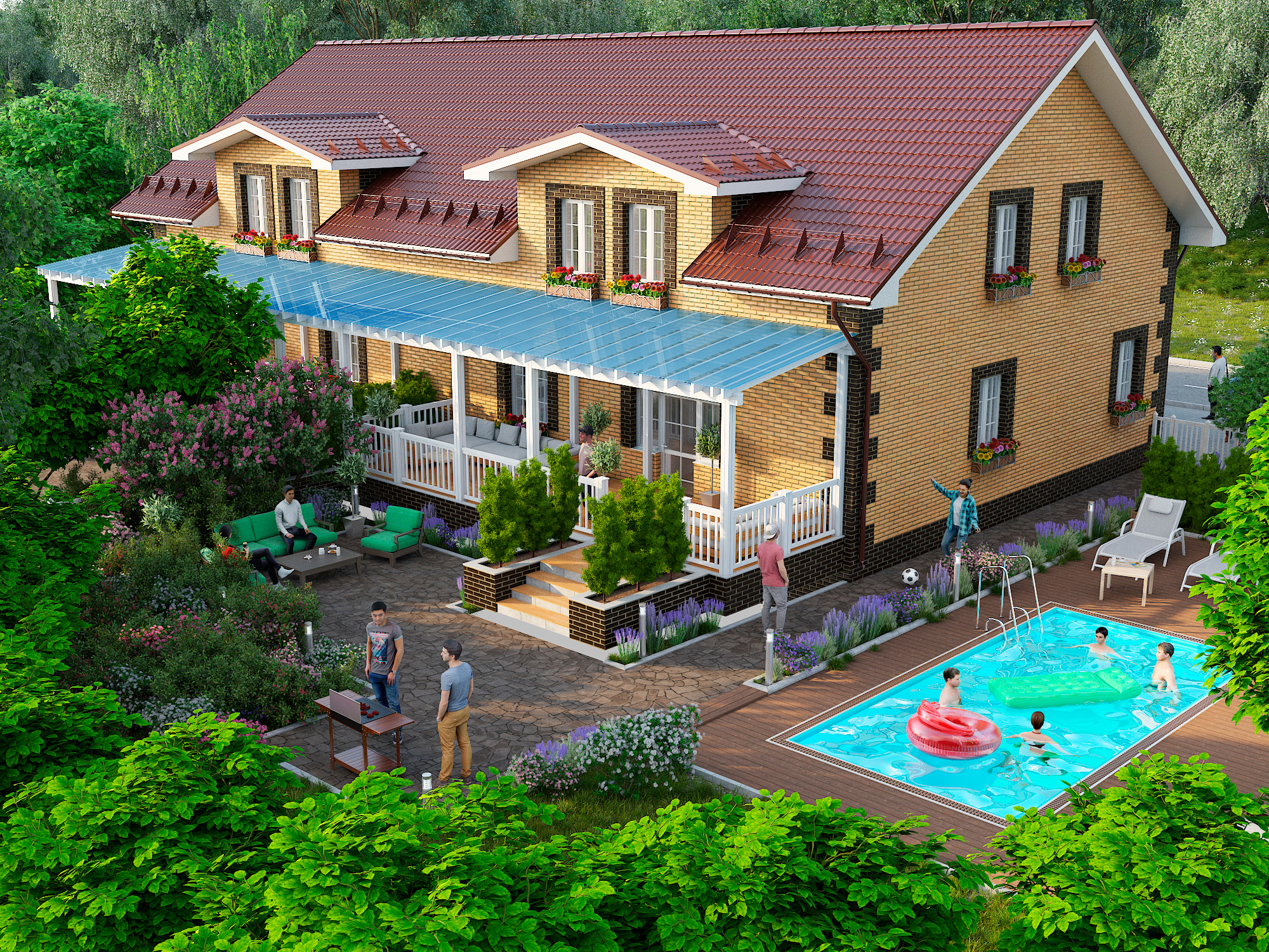 ArchVis Townhouse. Personal 3D Artist website